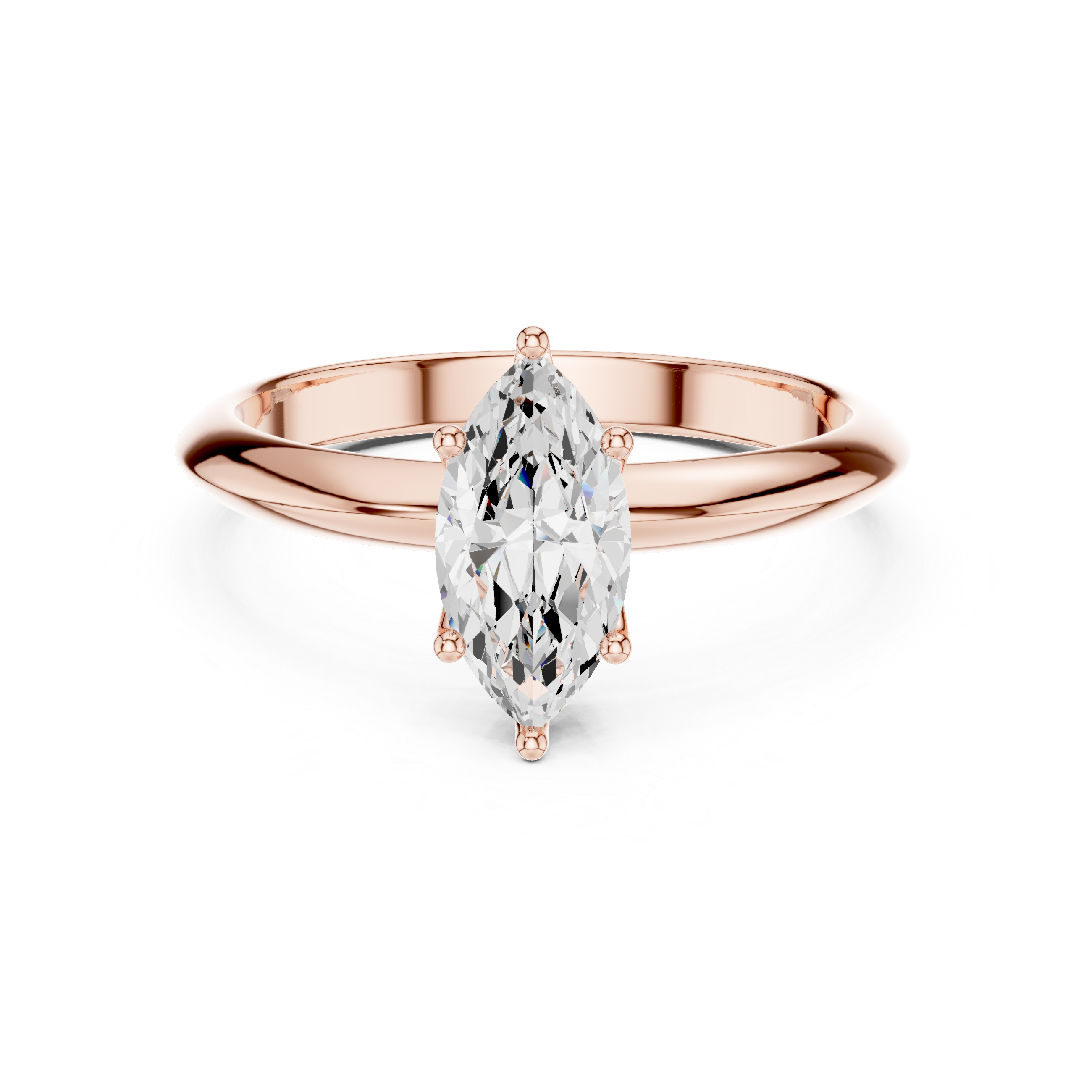 1.00 CTW Marquise Cut EF VS/SI Lab-Grown Diamond Ring Engagement or Wedding Ring for Women in 14K Gold or Platinum, Perfect Anniversary Gift
