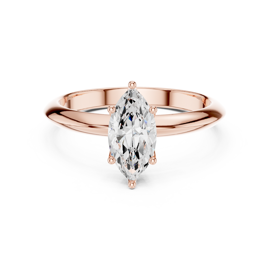 1.00 CTW Marquise Cut EF VS/SI Lab-Grown Diamond Ring Engagement or Wedding Ring for Women in 14K Gold or Platinum, Perfect Anniversary Gift