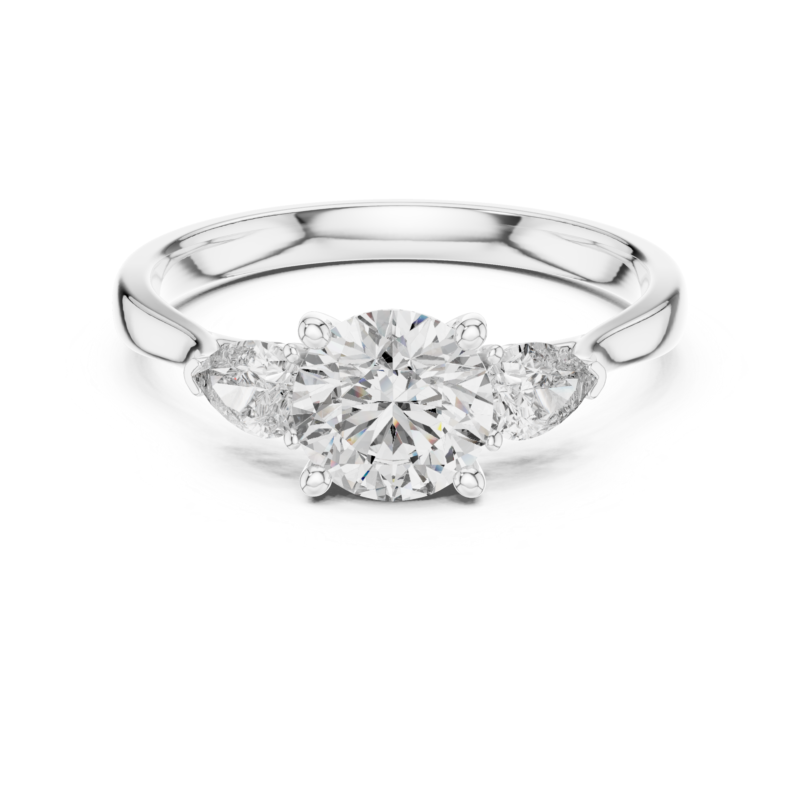 1.5CTW Round Cut EF VS/SI Lab-Grown Diamond Ring Engagement or Wedding Ring for Women in 14K Gold or Platinum, Perfect Anniversary Gift