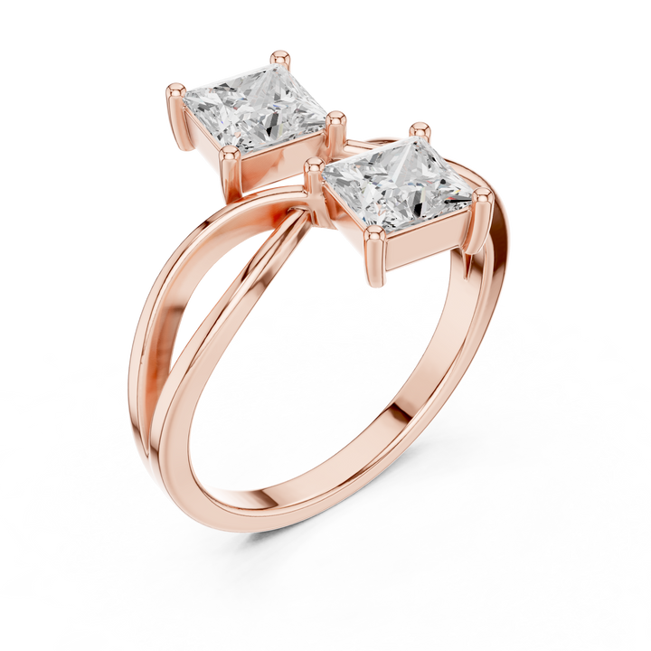 EF VS/SI Lab-Grown Diamond Ring Engagement or Wedding Ring for Women in 14K Gold, Perfect Anniversary Gift