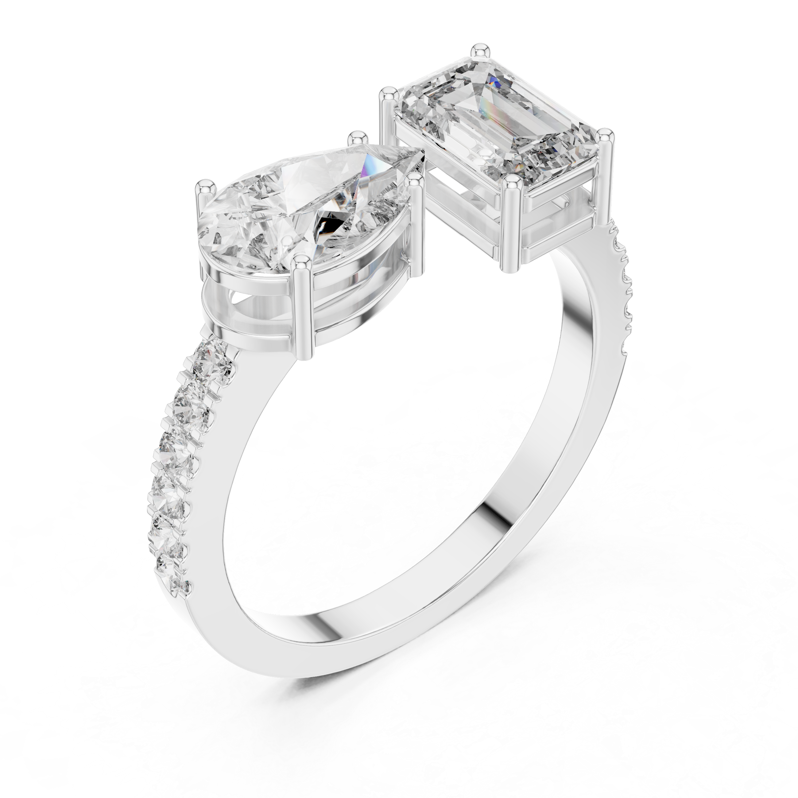 2.1CTW EF VS/SI Lab-Grown Diamond Ring Engagement or Wedding Ring for Women in 14K Gold, Perfect Anniversary Gift