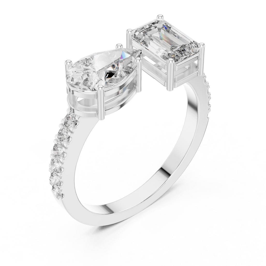 2.1CTW EF VS/SI Lab-Grown Diamond Ring Engagement or Wedding Ring for Women in 14K Gold, Perfect Anniversary Gift