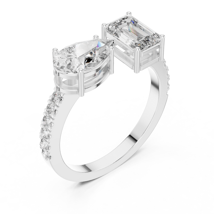 2.1CTW EF VS/SI Lab-Grown Diamond Ring Engagement or Wedding Ring for Women in 14K Gold, Perfect Anniversary Gift