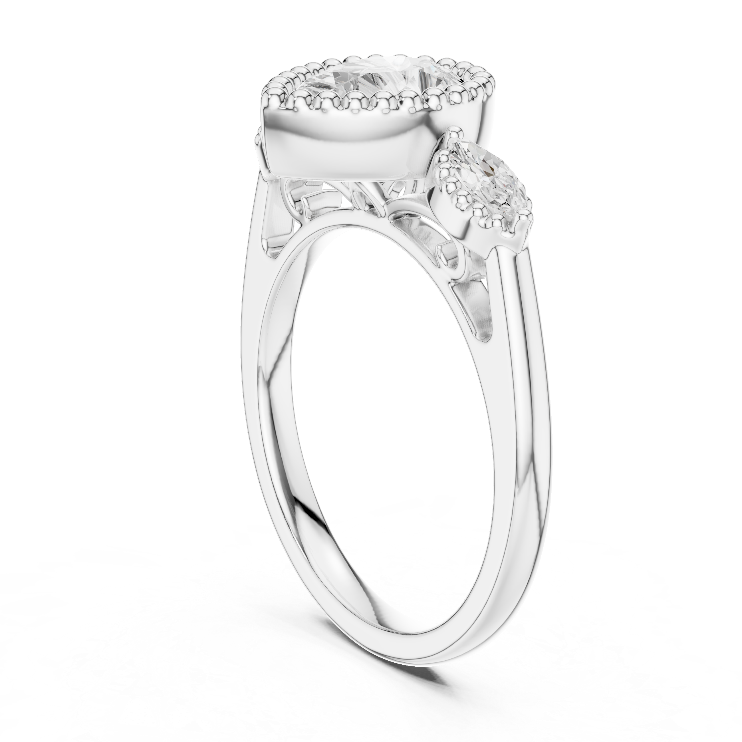 Lab Diamond Wedding Band, Pear Brilliant EF/VS Matching Band with Engagement Ring, Stacking Band Gift 14K Gold