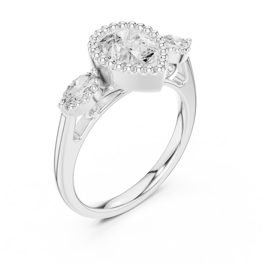Lab Diamond Wedding Band, Pear Brilliant EF/VS Matching Band with Engagement Ring, Stacking Band Gift 14K Gold
