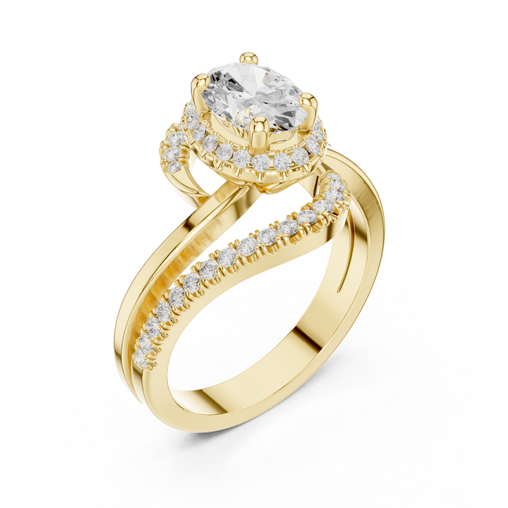 Lab Diamond Wedding Band, Oval Brilliant EF/VS Matching Band with Engagement Ring, Stacking Band Gift 14K Gold
