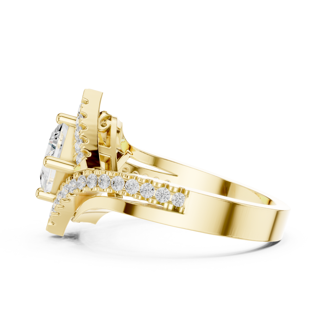 1.89 CTW Princess Cut EF VS/SI Lab-Grown Diamond Ring Engagement or Wedding Ring for Women in 14K Gold, Perfect Anniversary Gift