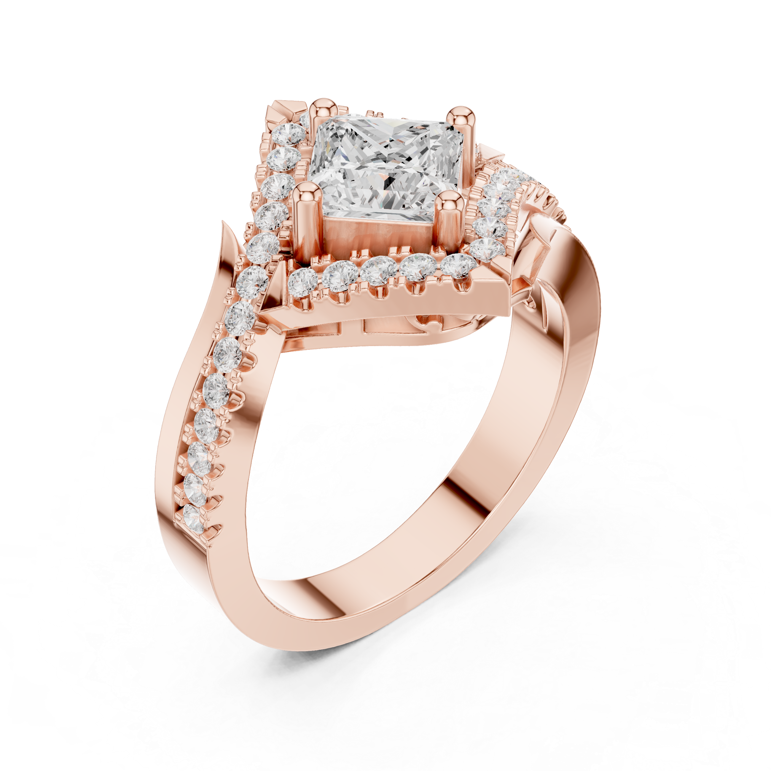 1.89 CTW Princess Cut EF VS/SI Lab-Grown Diamond Ring Engagement or Wedding Ring for Women in 14K Gold, Perfect Anniversary Gift