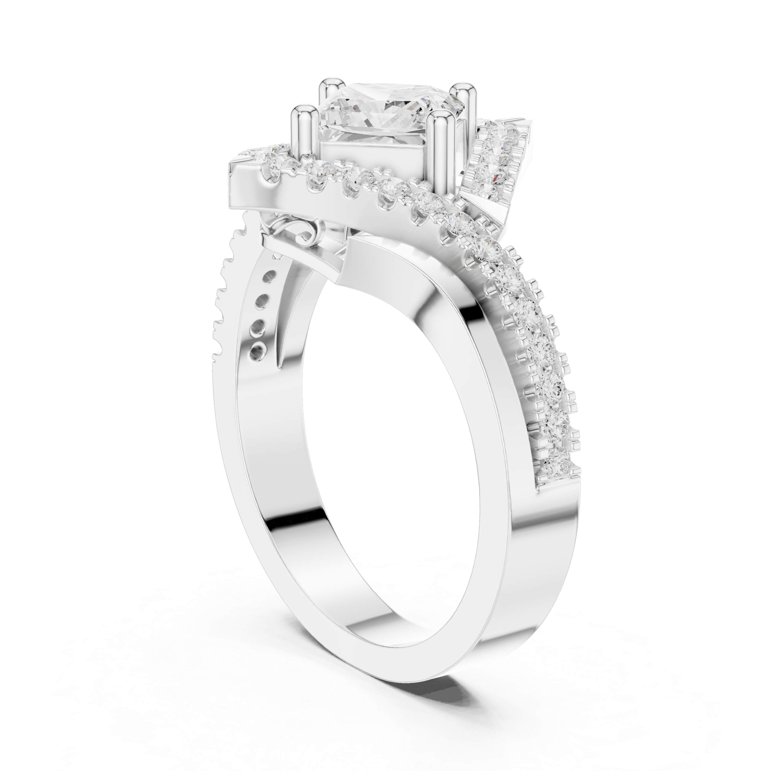 1.89 CTW Princess Cut EF VS/SI Lab-Grown Diamond Ring Engagement or Wedding Ring for Women in 14K Gold, Perfect Anniversary Gift