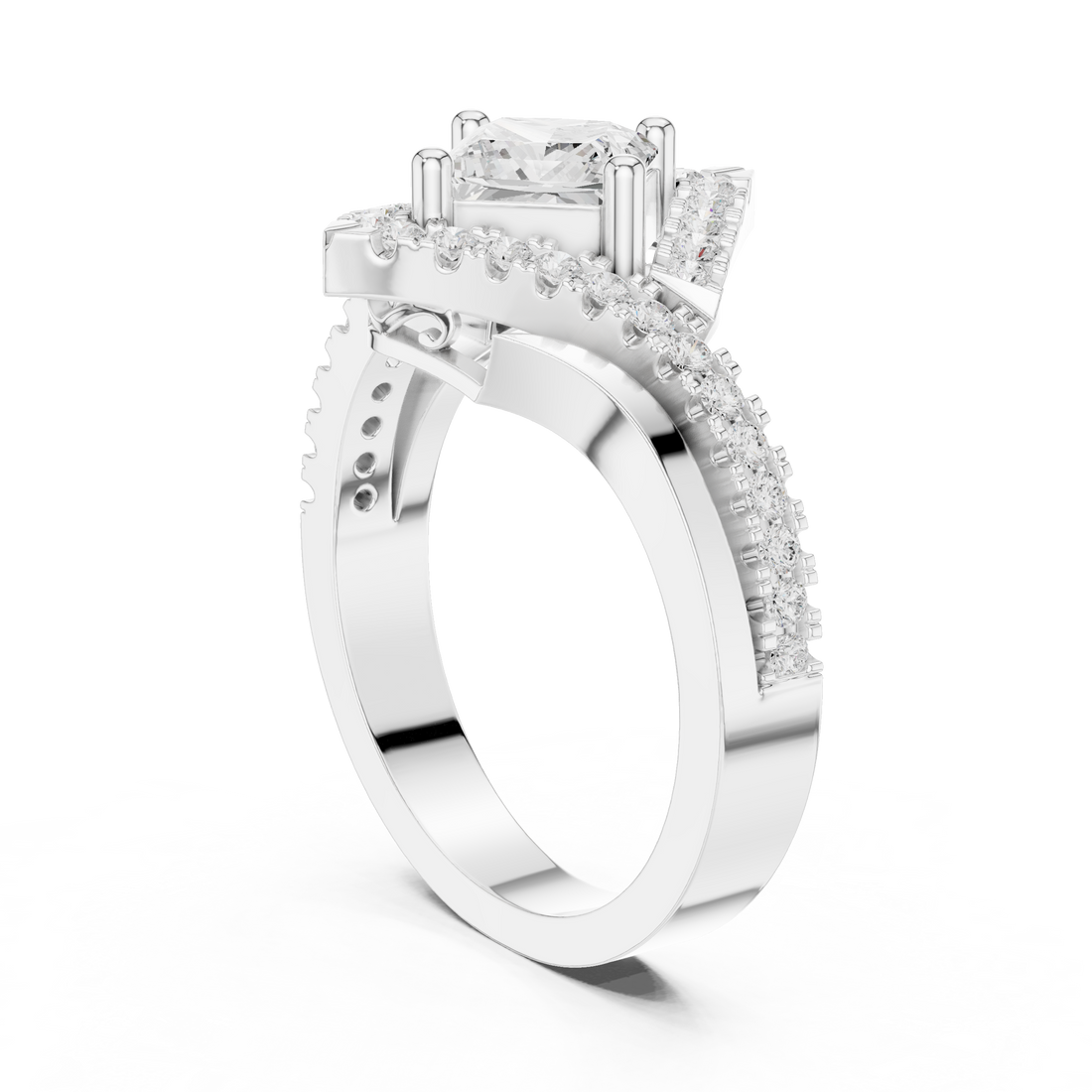 1.89 CTW Princess Cut EF VS/SI Lab-Grown Diamond Ring Engagement or Wedding Ring for Women in 14K Gold, Perfect Anniversary Gift