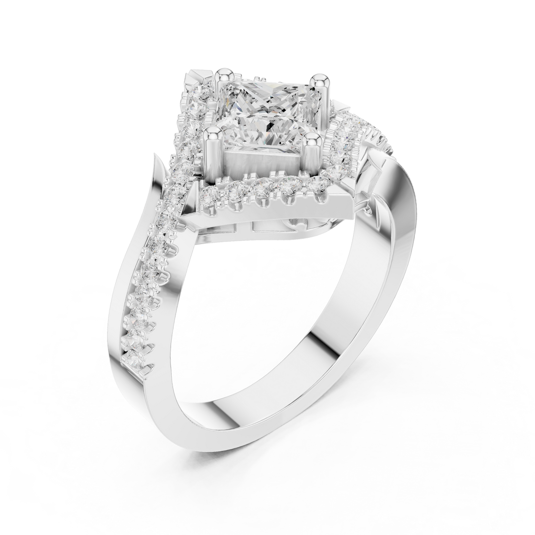 1.89 CTW Princess Cut EF VS/SI Lab-Grown Diamond Ring Engagement or Wedding Ring for Women in 14K Gold, Perfect Anniversary Gift