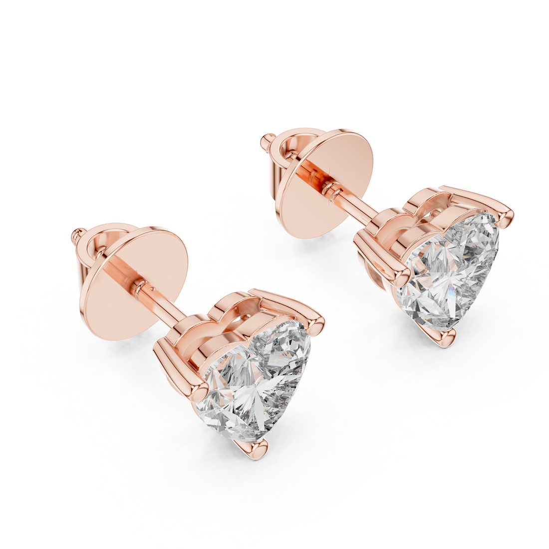 1.5CT Heart Cut Lab-Grown Diamond Stud Earrings 14K Gold Wedding Earrings for Women Birthday & Anniversary Gift