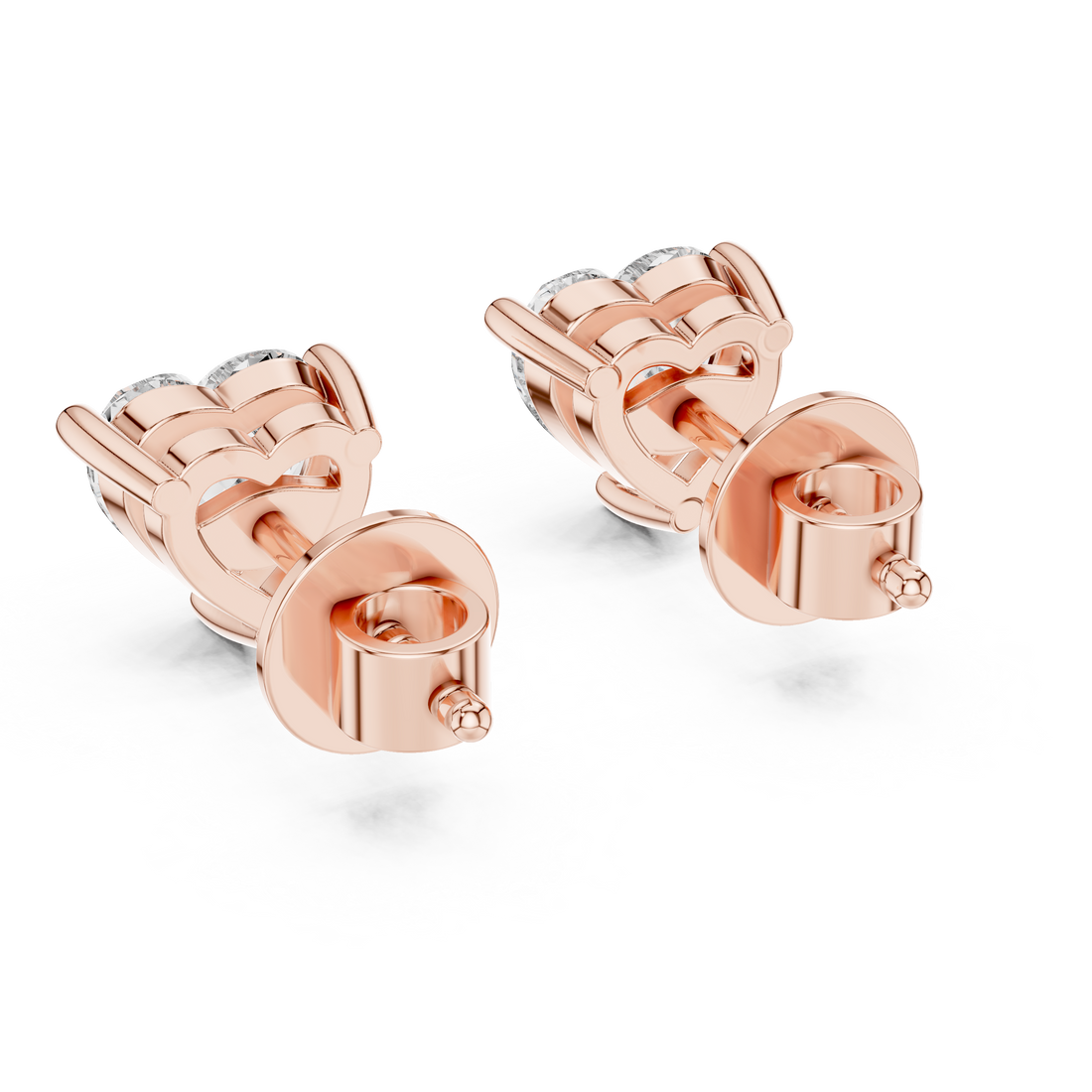 1.5CT Heart Cut Lab-Grown Diamond Stud Earrings 14K Gold Wedding Earrings for Women Birthday & Anniversary Gift