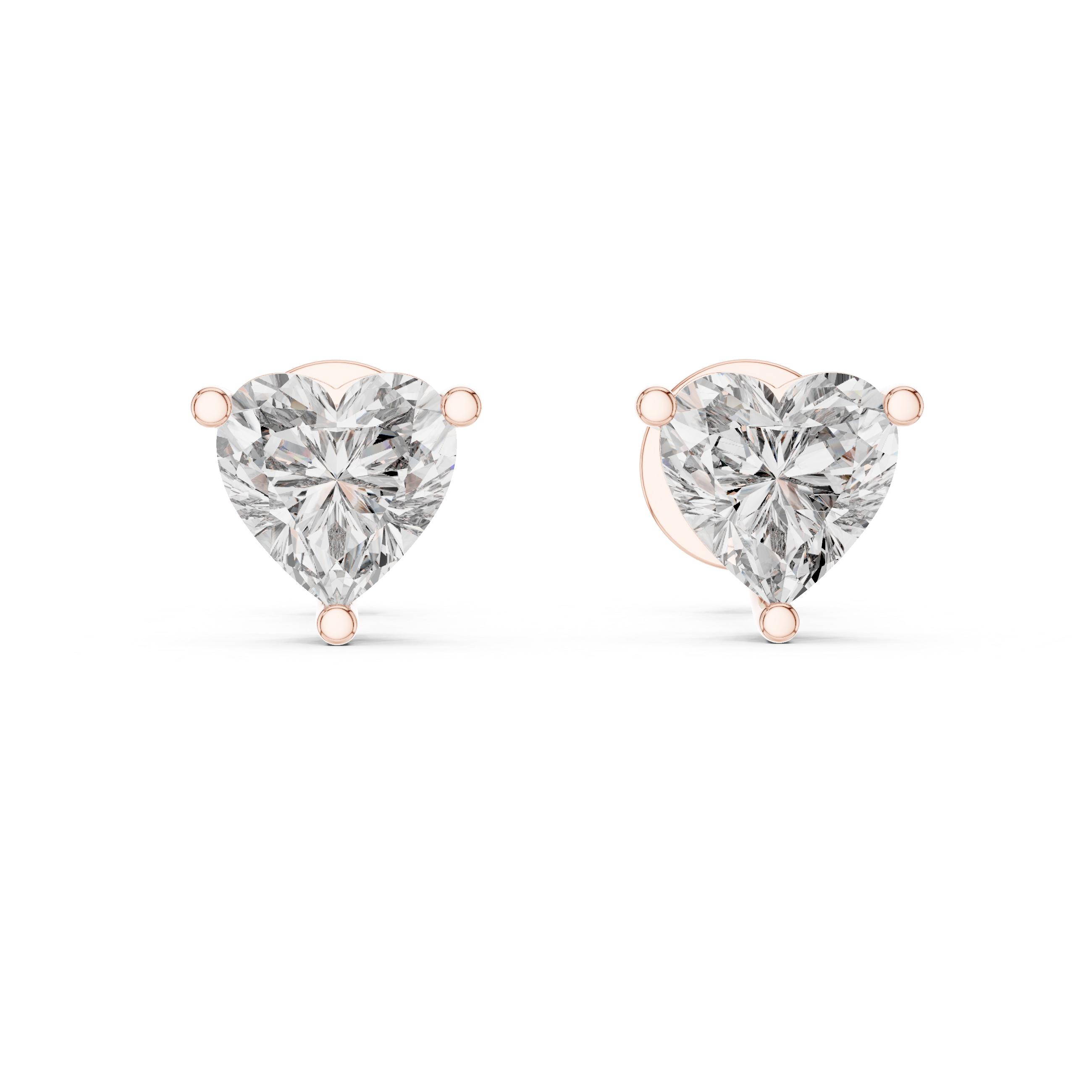 1.5CT Heart Cut Lab-Grown Diamond Stud Earrings 14K Gold Wedding Earrings for Women Birthday & Anniversary Gift