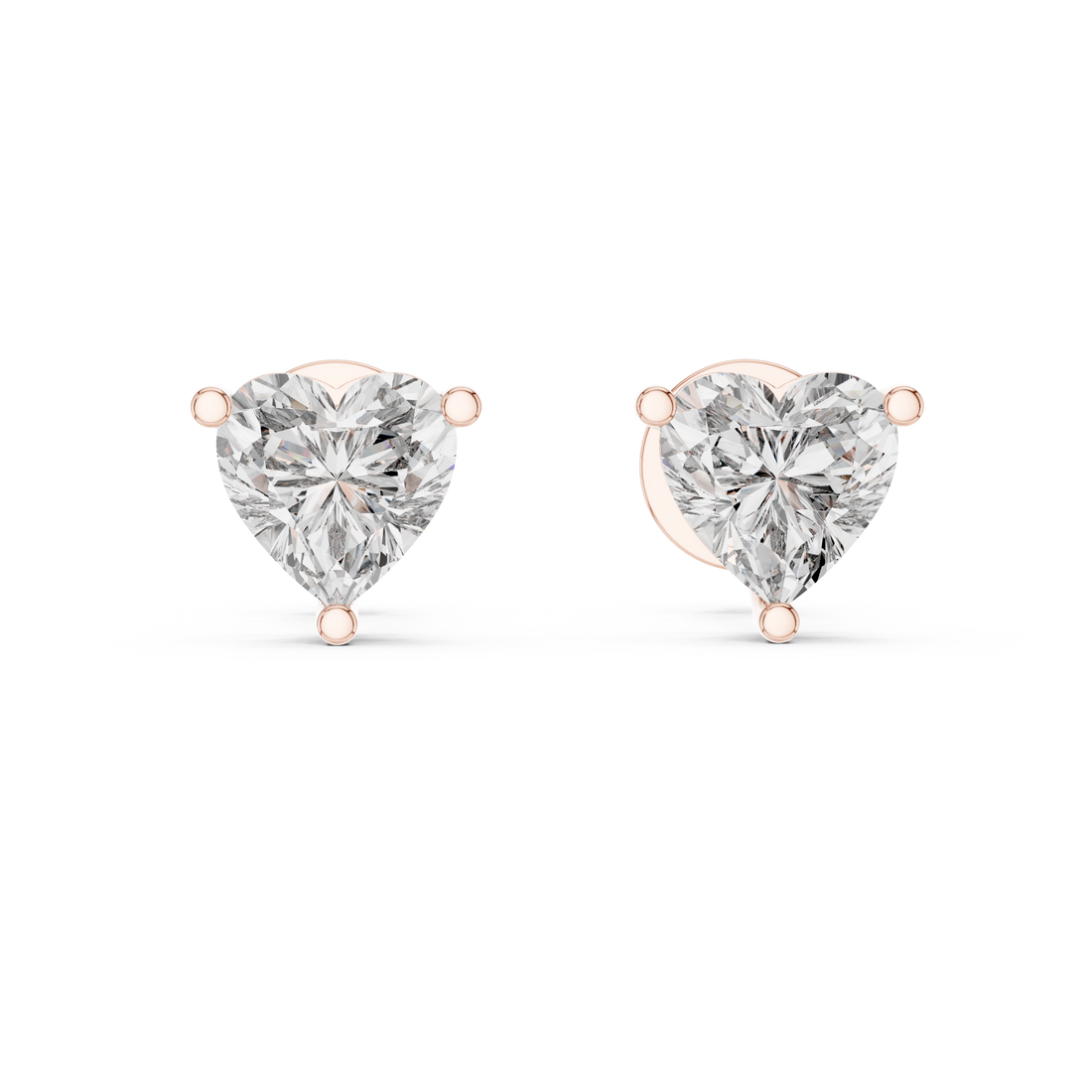 1.5CT Heart Cut Lab-Grown Diamond Stud Earrings 14K Gold Wedding Earrings for Women Birthday & Anniversary Gift