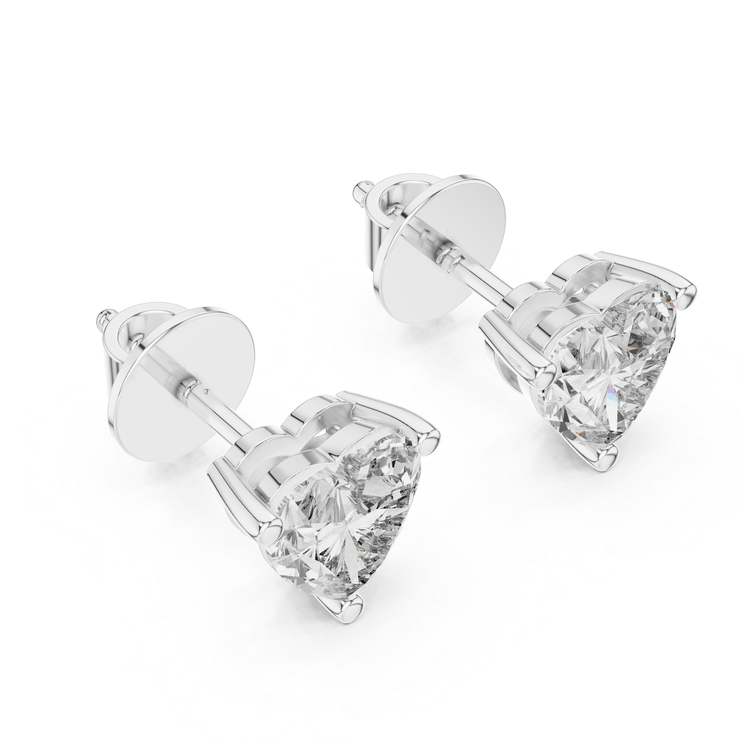 1.5CT Heart Cut Lab-Grown Diamond Stud Earrings 14K Gold Wedding Earrings for Women Birthday & Anniversary Gift