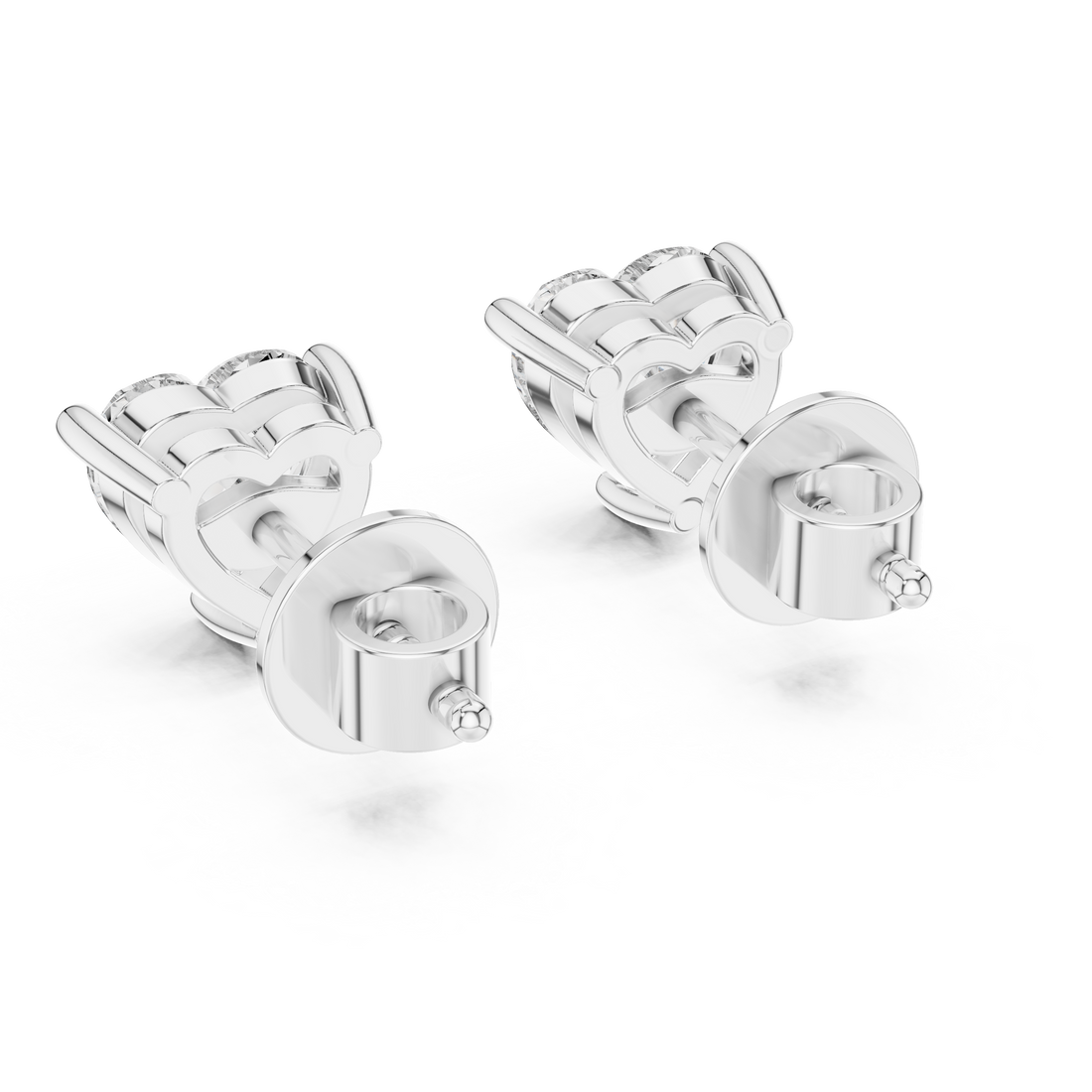 1.5CT Heart Cut Lab-Grown Diamond Stud Earrings 14K Gold Wedding Earrings for Women Birthday & Anniversary Gift