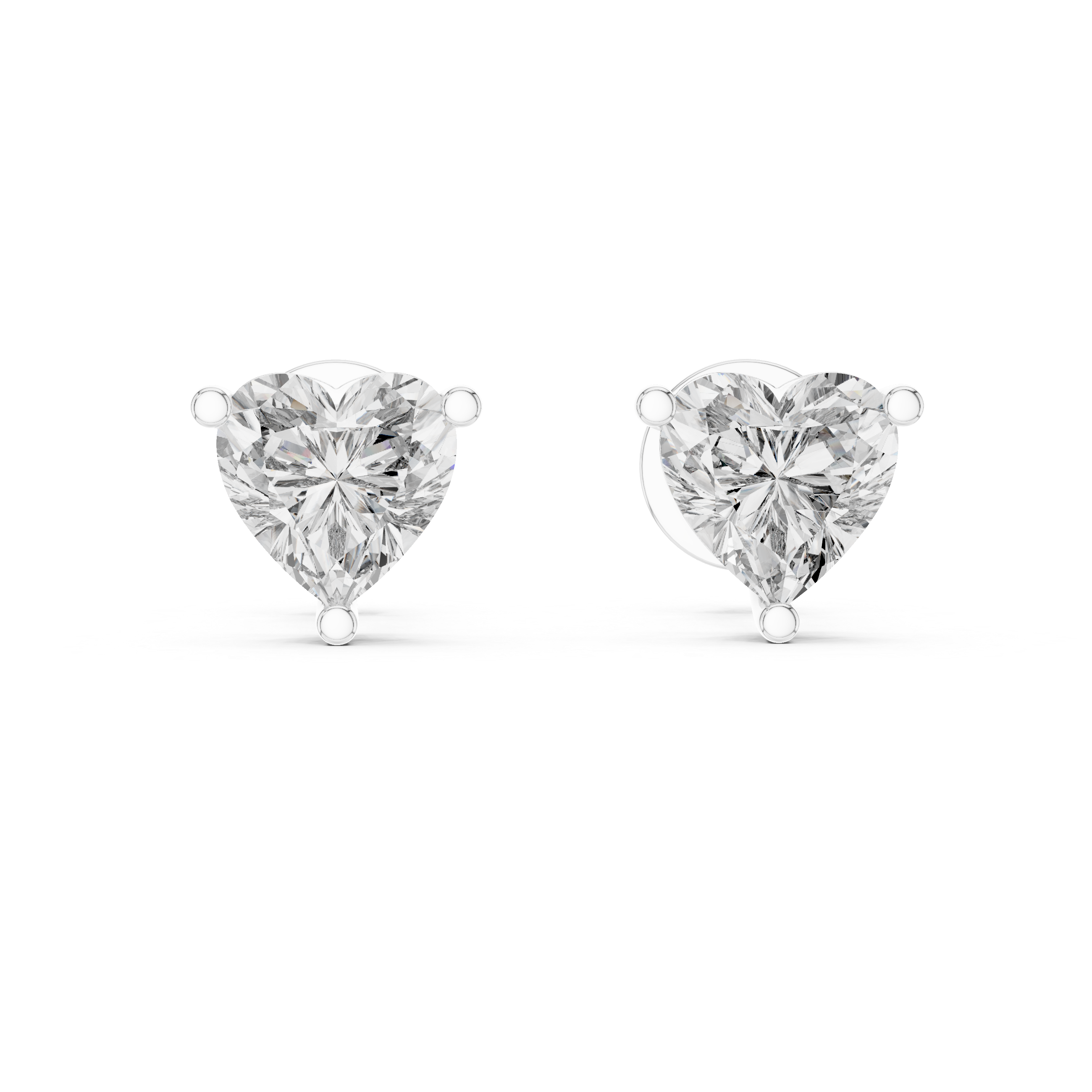 1.5CT Heart Cut Lab-Grown Diamond Stud Earrings 14K Gold Wedding Earrings for Women Birthday & Anniversary Gift