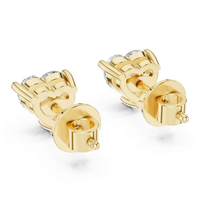 1.5CT Heart Cut Lab-Grown Diamond Stud Earrings 14K Gold Wedding Earrings for Women Birthday & Anniversary Gift