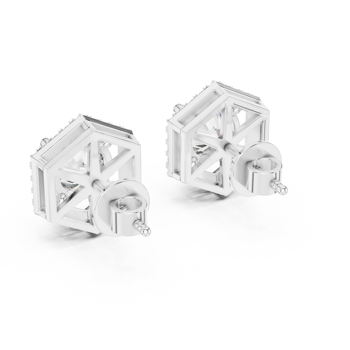 2.98 CT Round Cut Lab-Grown Diamond Stud Earrings 14K Gold Wedding Earrings for Women Birthday & Anniversary Gift