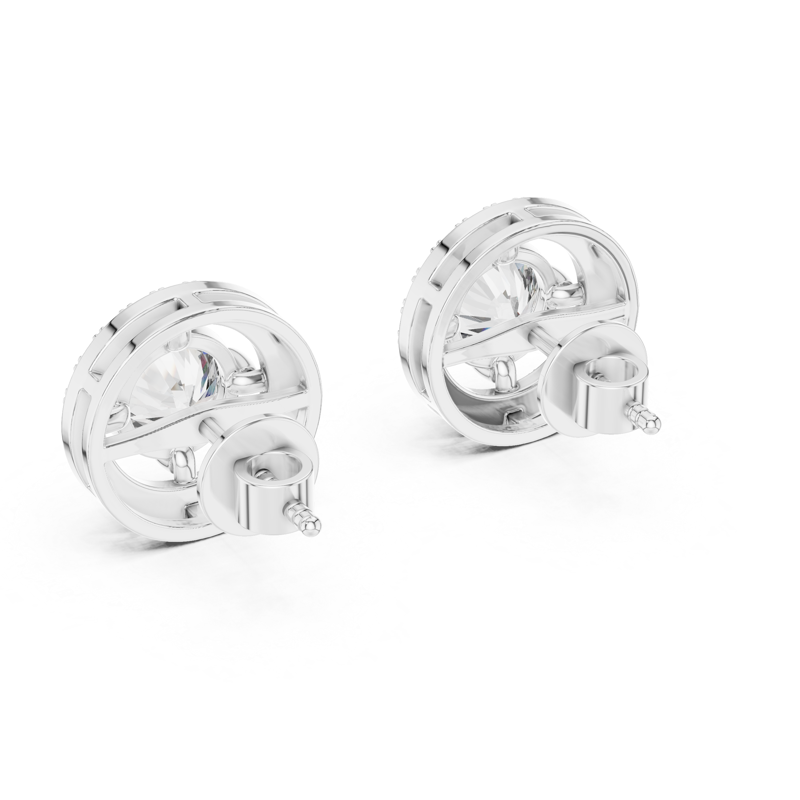 Round Cut Lab-Grown Diamond Stud Earrings 14K Gold Wedding Earrings for Women Birthday & Anniversary Gift