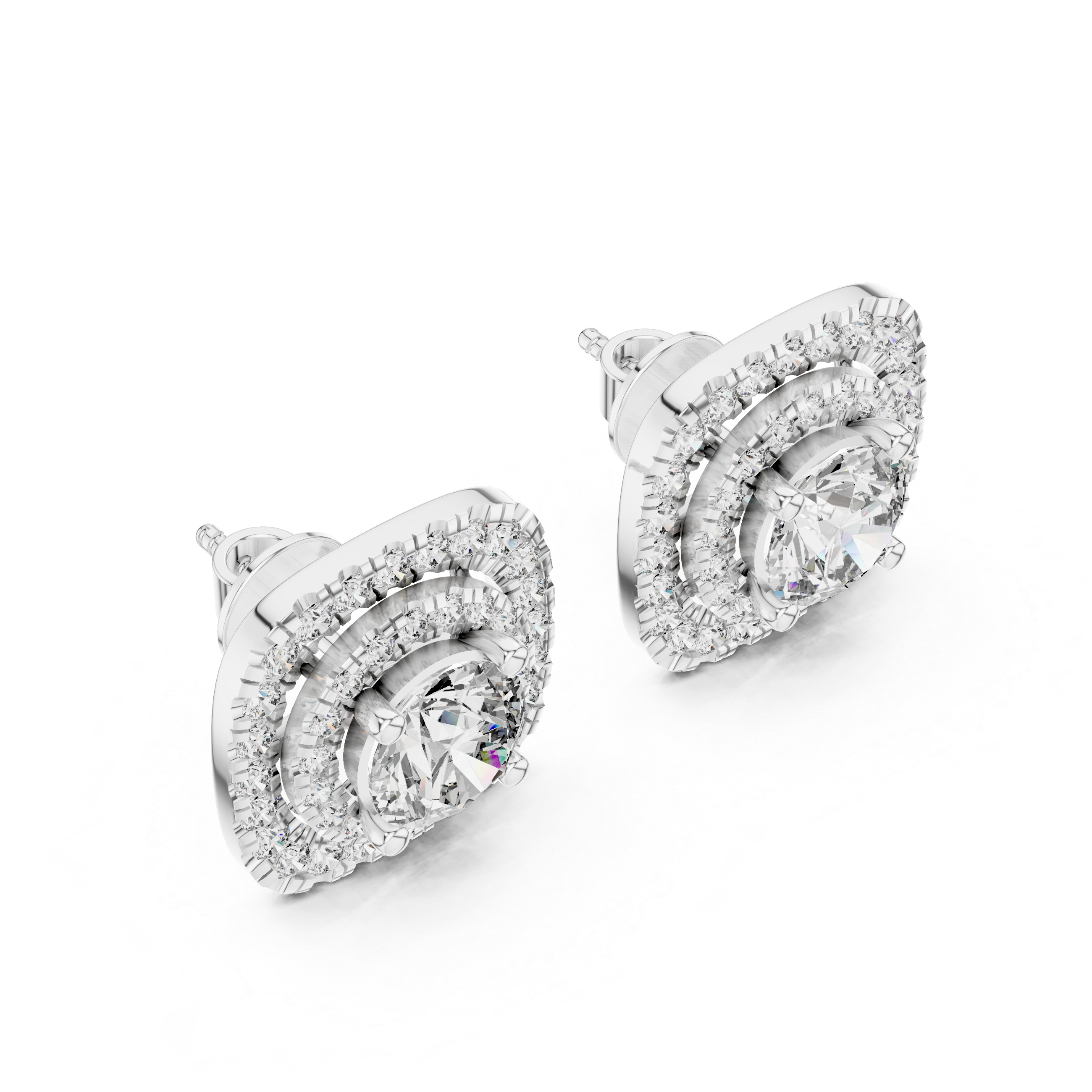 Round Cut Lab-Grown Diamond Stud Earrings 14K Gold Wedding Earrings for Women Birthday & Anniversary Gift