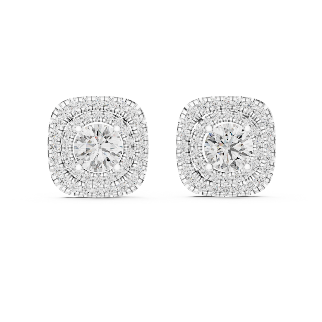 Round Cut Lab-Grown Diamond Stud Earrings 14K Gold Wedding Earrings for Women Birthday & Anniversary Gift
