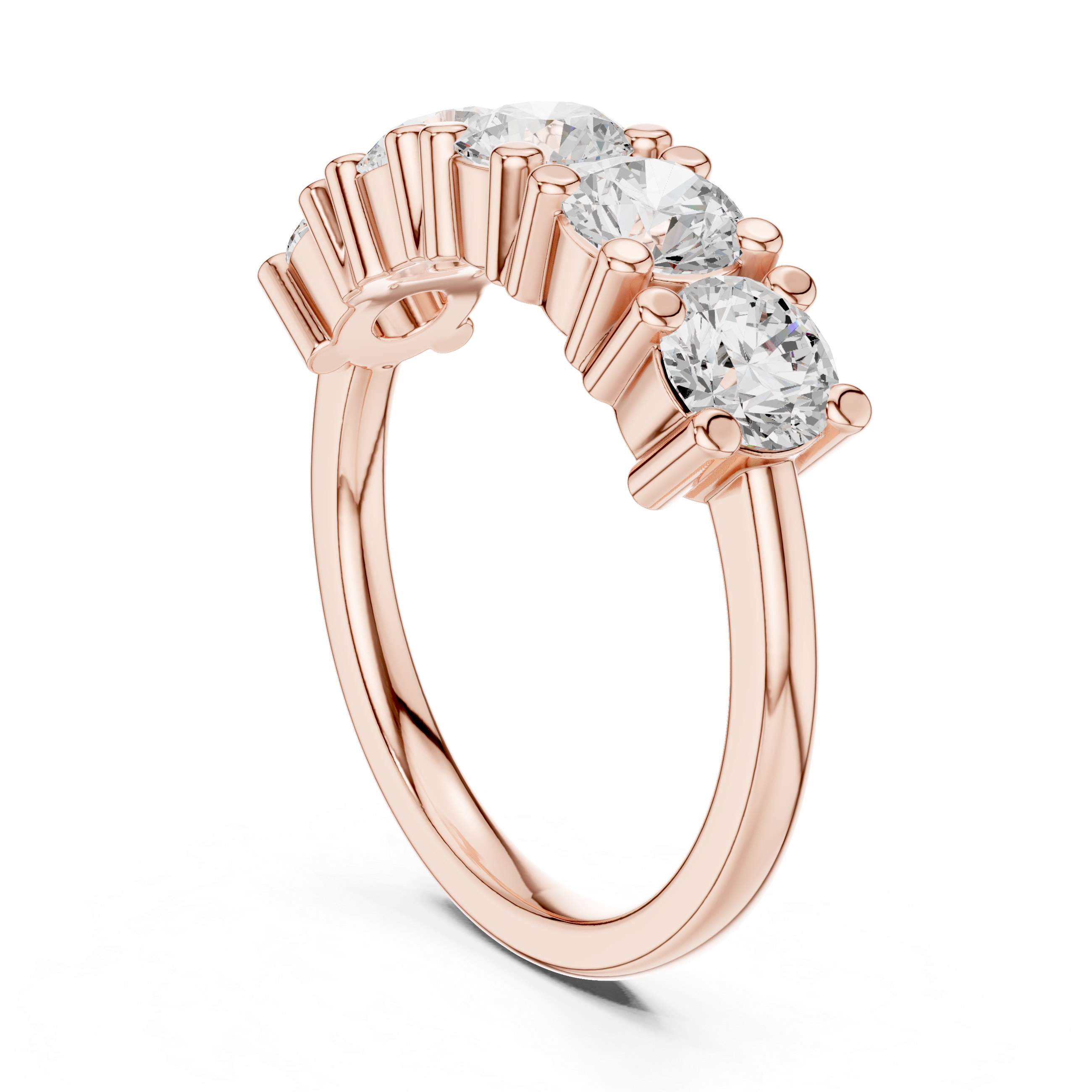 Lab Diamond Wedding Band, Round Brilliant EF/VS Matching Band with Engagement Ring, Stacking Band Gift 14K Gold
