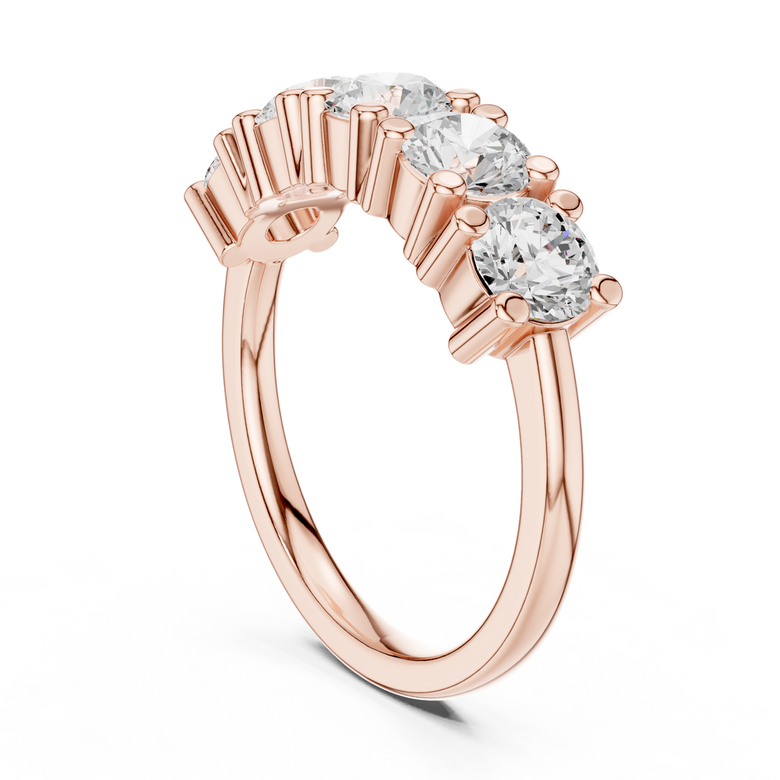 Lab Diamond Wedding Band, Round Brilliant EF/VS Matching Band with Engagement Ring, Stacking Band Gift 14K Gold
