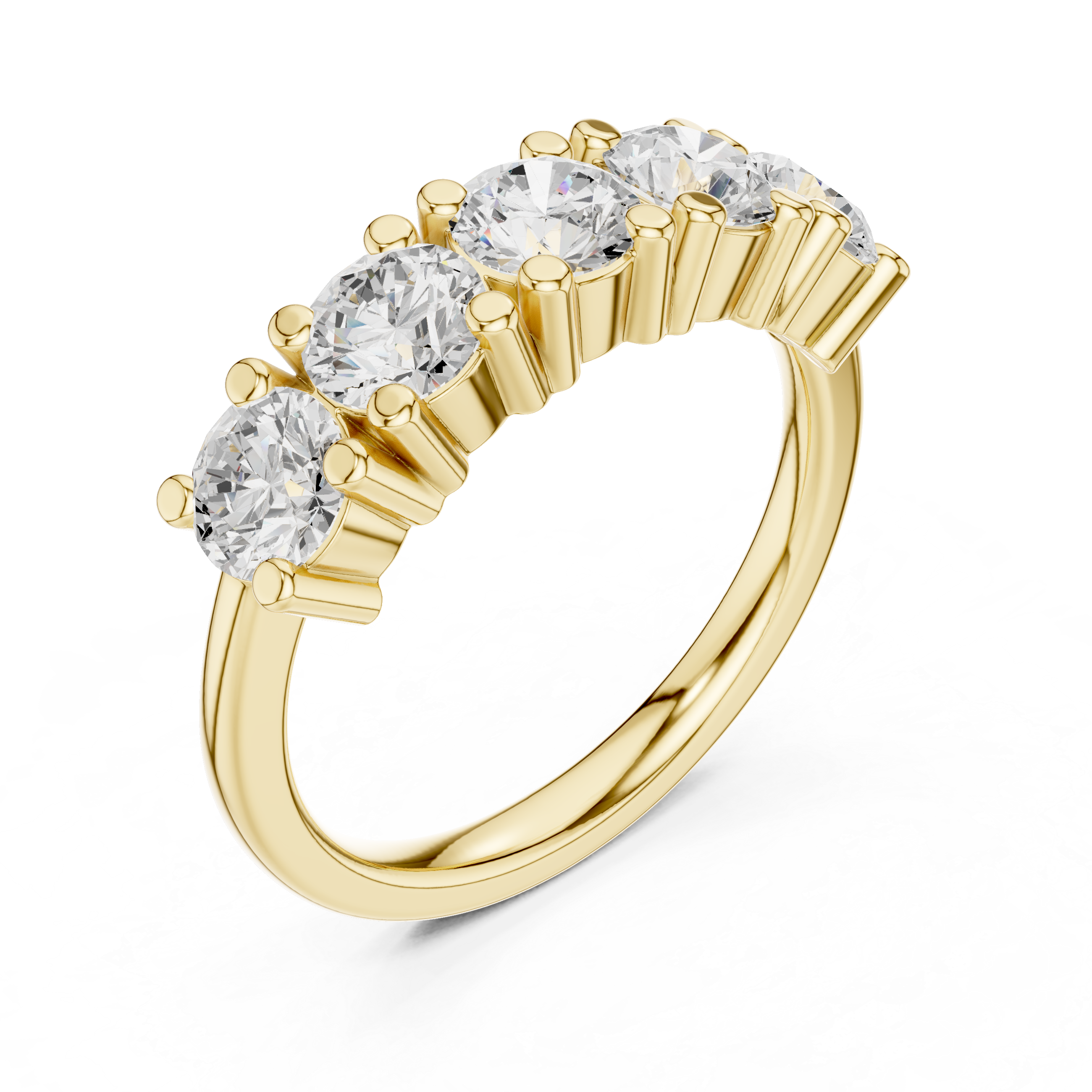 Lab Diamond Wedding Band, Round Brilliant EF/VS Matching Band with Engagement Ring, Stacking Band Gift 14K Gold