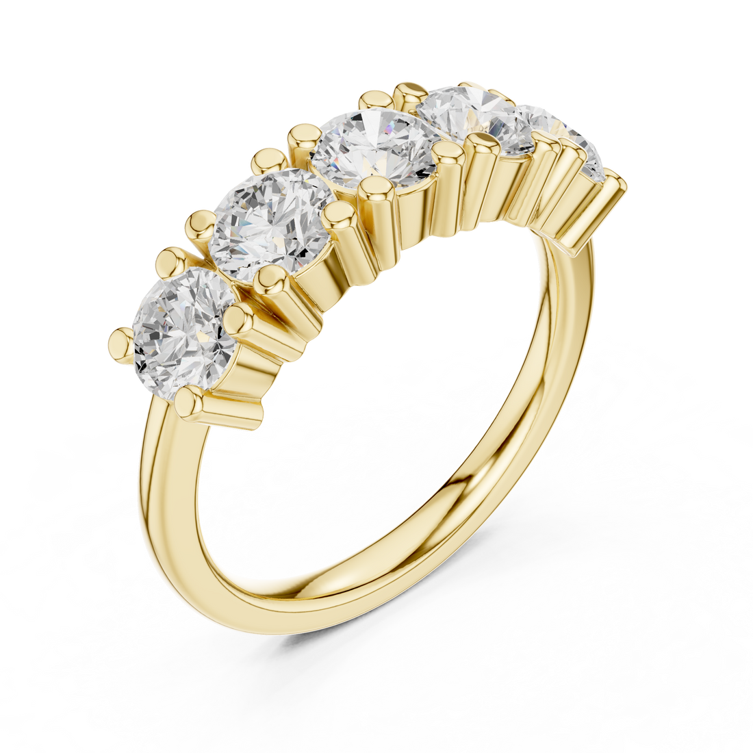Lab Diamond Wedding Band, Round Brilliant EF/VS Matching Band with Engagement Ring, Stacking Band Gift 14K Gold