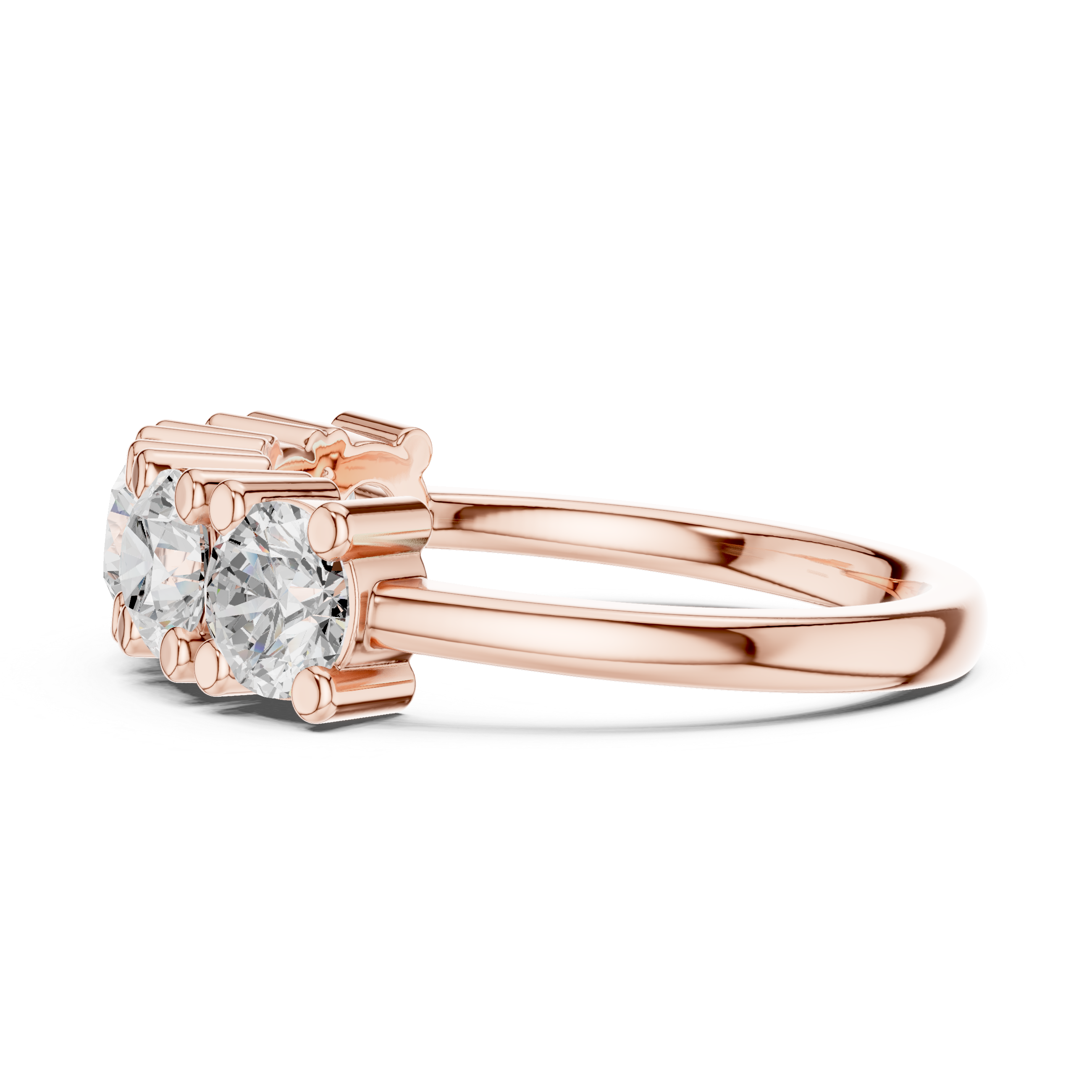 Lab Diamond Wedding Band, Round Brilliant EF/VS Matching Band with Engagement Ring, Stacking Band Gift 14K Gold