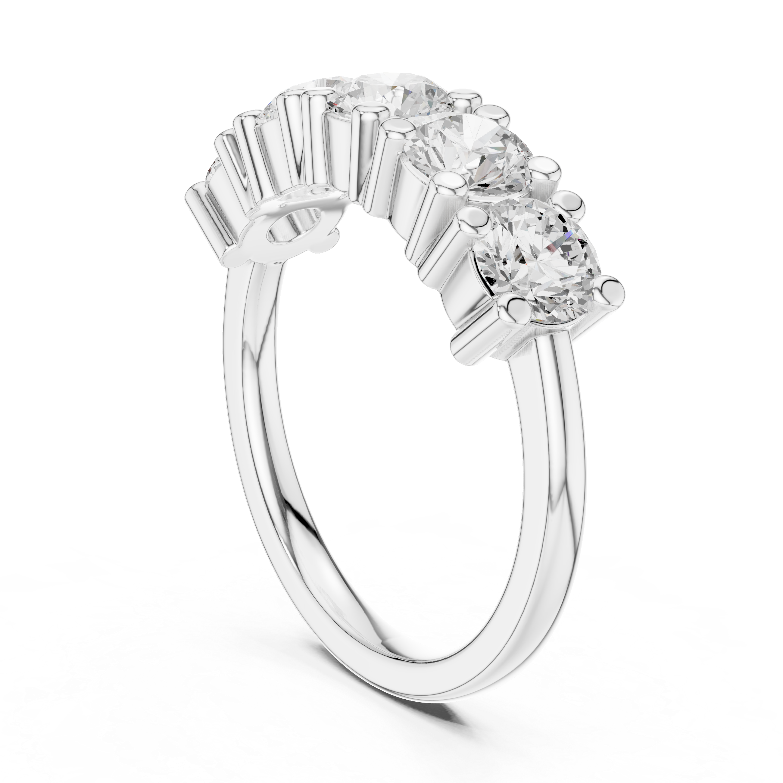 Lab Diamond Wedding Band, Round Brilliant EF/VS Matching Band with Engagement Ring, Stacking Band Gift 14K Gold