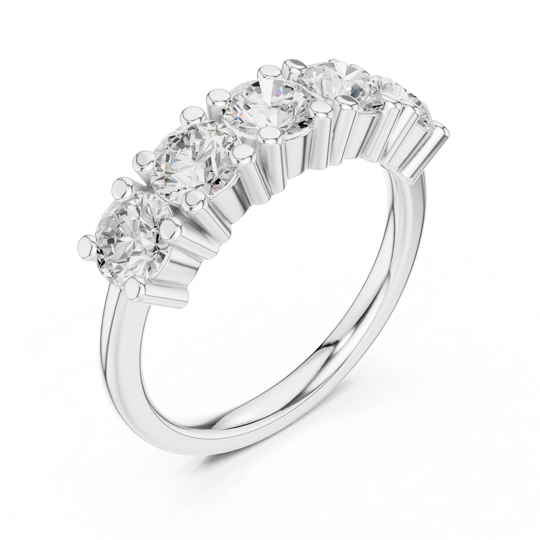 Lab Diamond Wedding Band, Round Brilliant EF/VS Matching Band with Engagement Ring, Stacking Band Gift 14K Gold