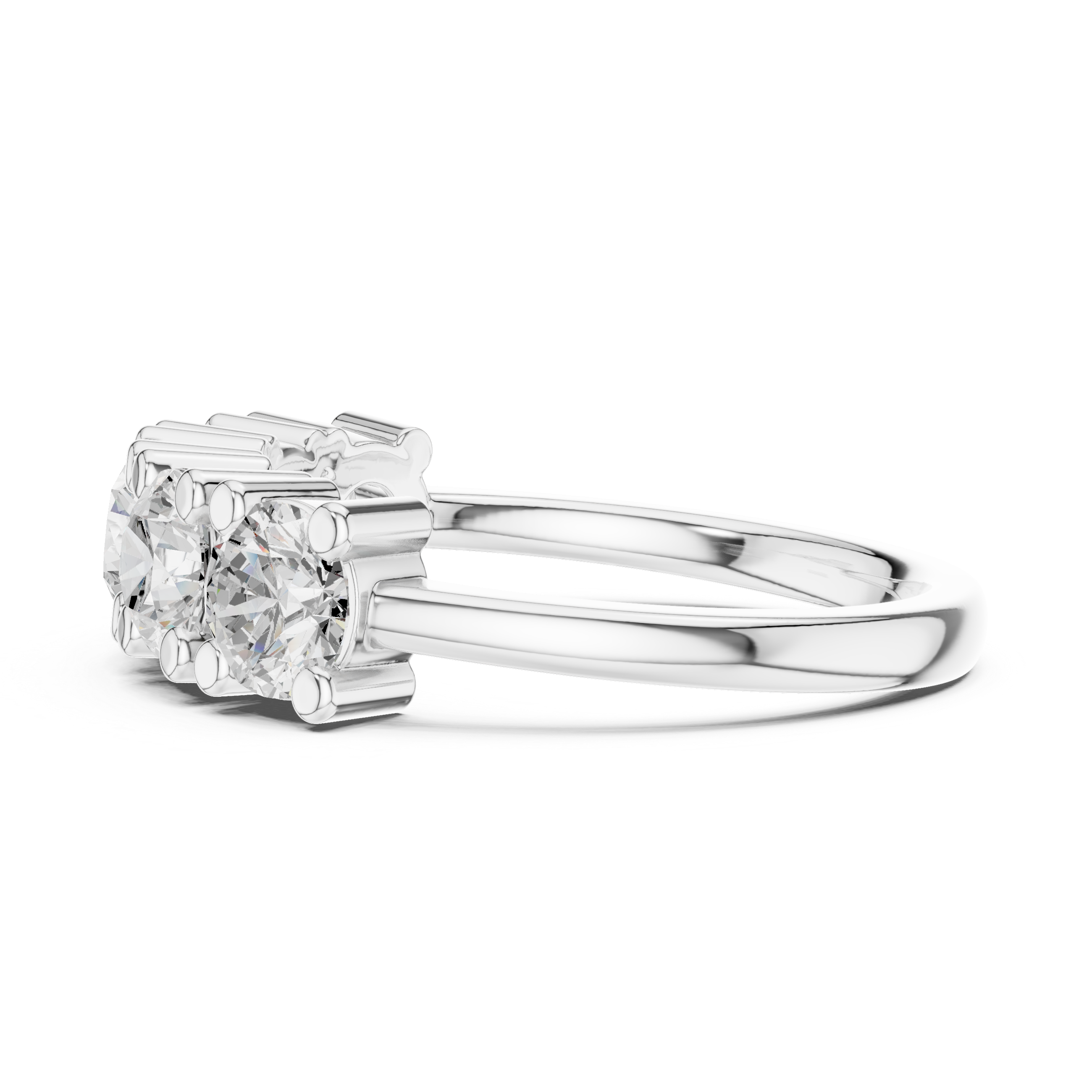 Lab Diamond Wedding Band, Round Brilliant EF/VS Matching Band with Engagement Ring, Stacking Band Gift 14K Gold