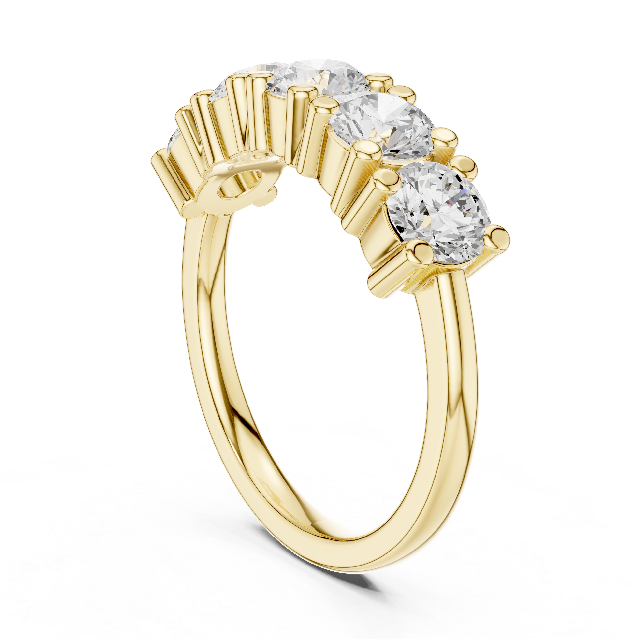 Lab Diamond Wedding Band, Round Brilliant EF/VS Matching Band with Engagement Ring, Stacking Band Gift 14K Gold