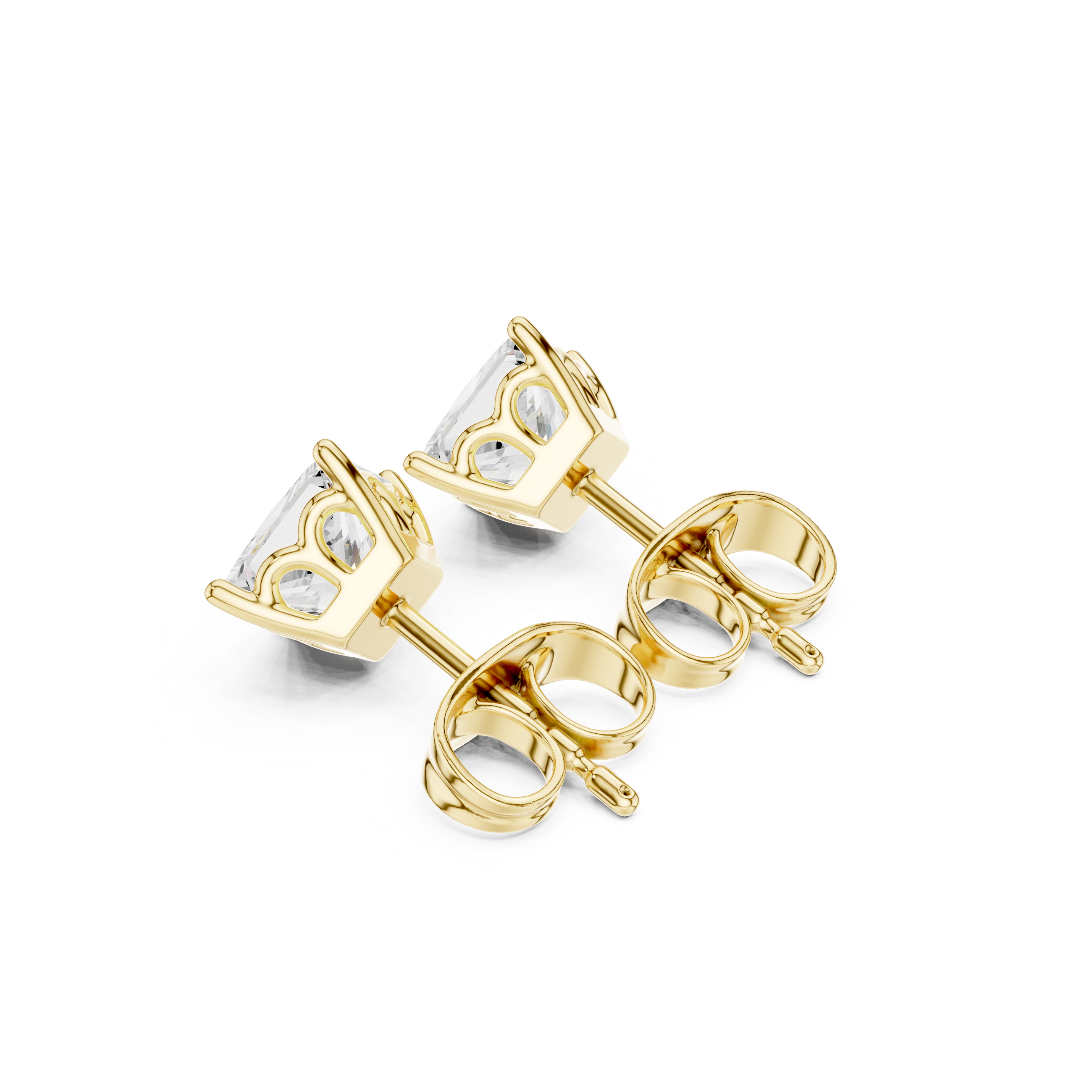 Princess Cut Lab-Grown Diamond Stud Earrings 14K Gold Wedding Earrings for Women Birthday & Anniversary Gift
