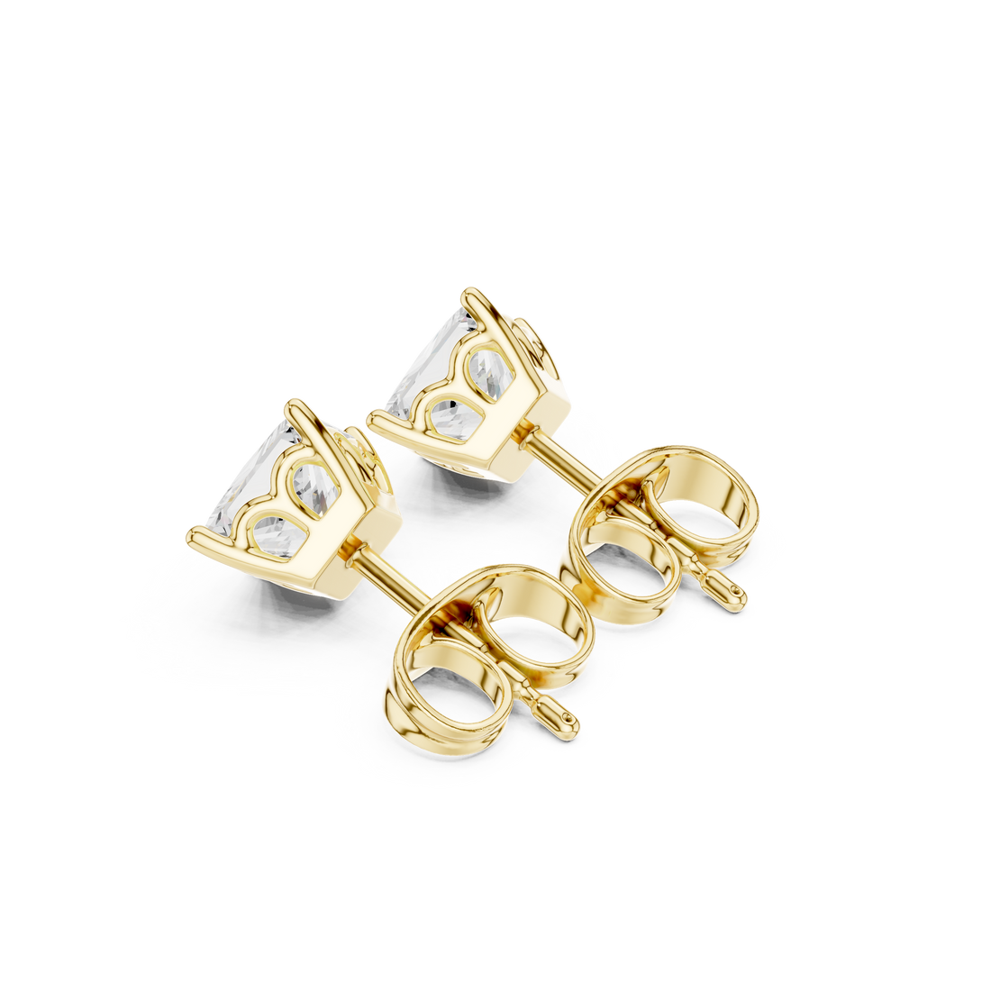 Princess Cut Lab-Grown Diamond Stud Earrings 14K Gold Wedding Earrings for Women Birthday & Anniversary Gift
