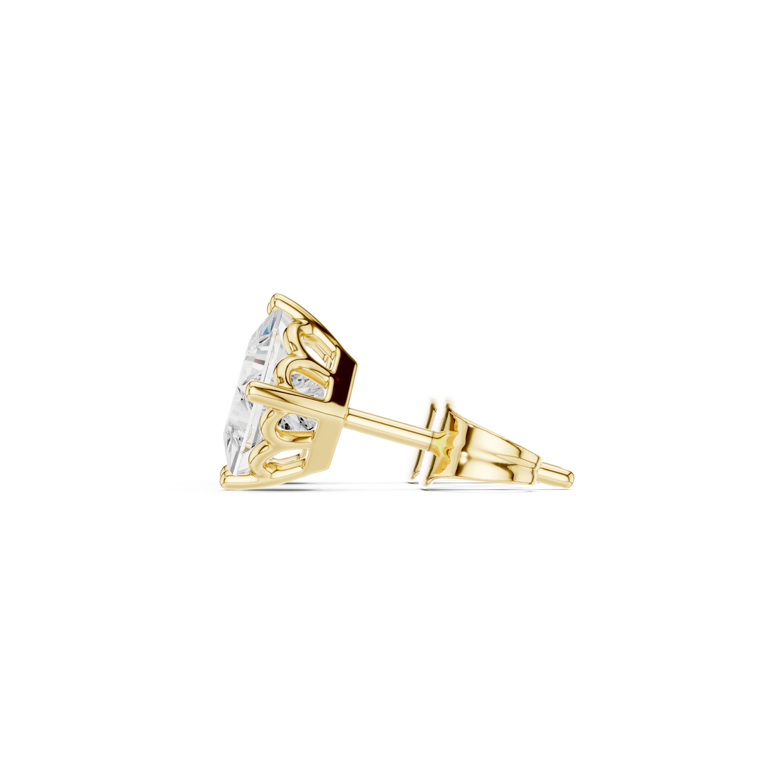 Princess Cut Lab-Grown Diamond Stud Earrings 14K Gold Wedding Earrings for Women Birthday & Anniversary Gift