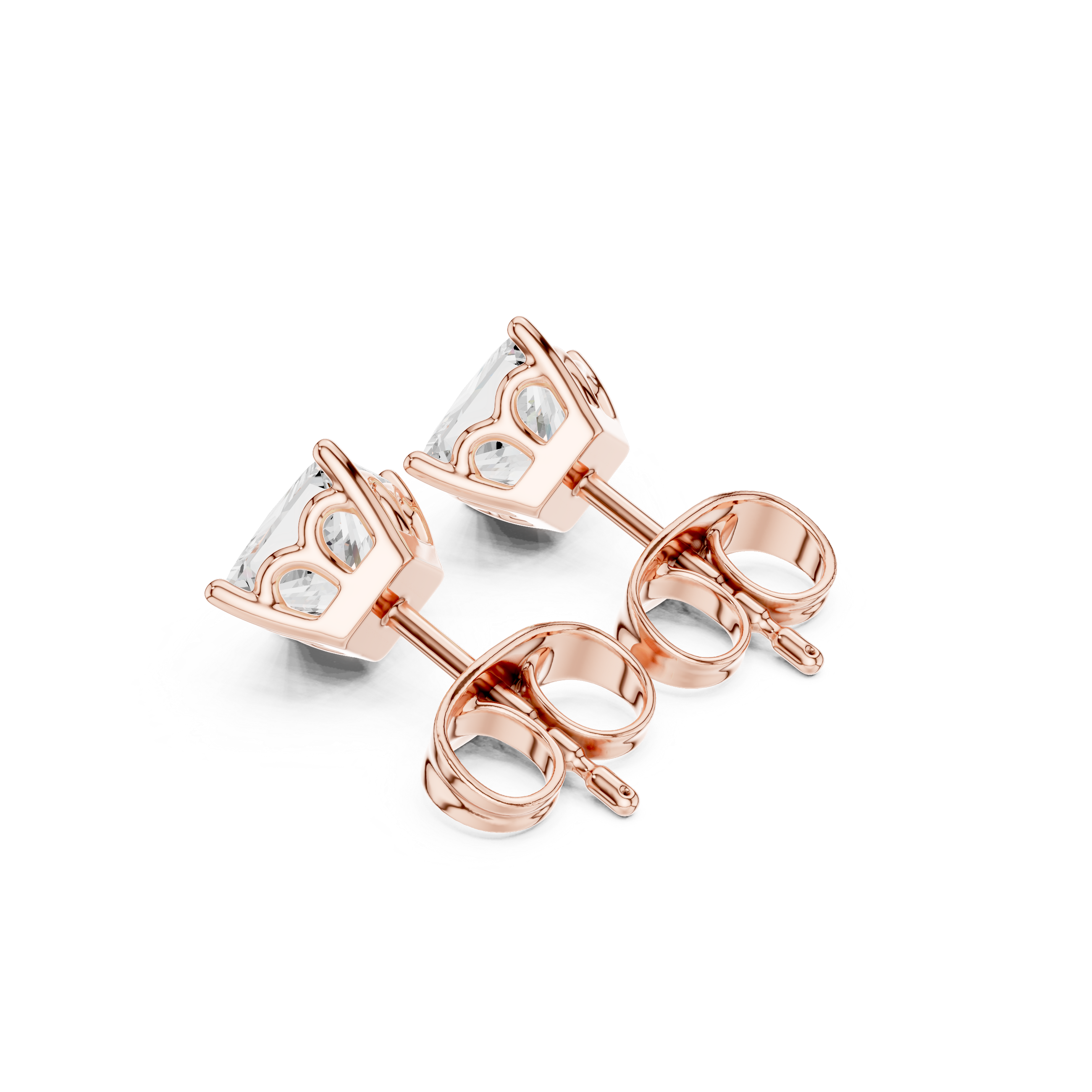 Princess Cut Lab-Grown Diamond Stud Earrings 14K Gold Wedding Earrings for Women Birthday & Anniversary Gift