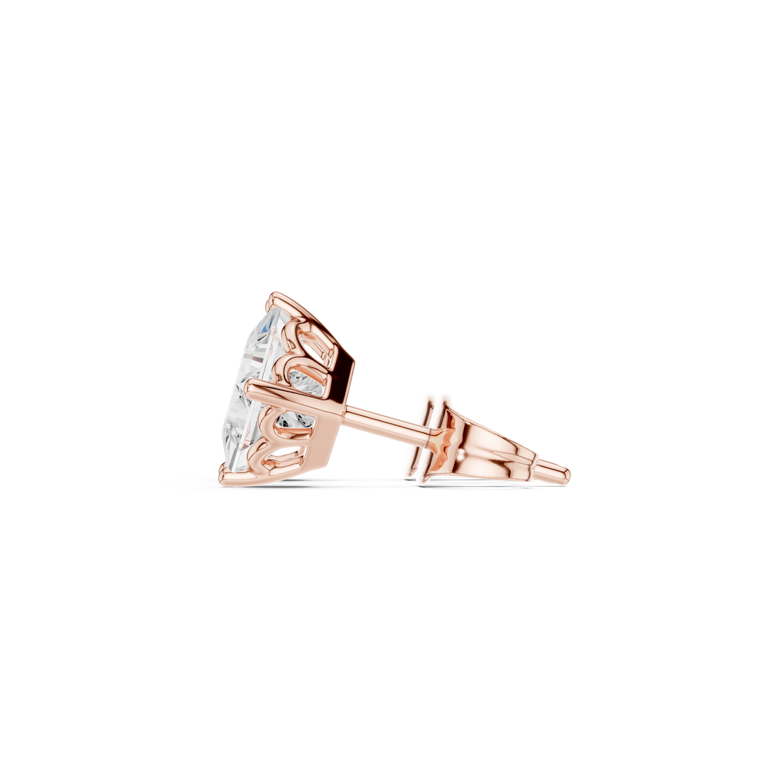 Princess Cut Lab-Grown Diamond Stud Earrings 14K Gold Wedding Earrings for Women Birthday & Anniversary Gift