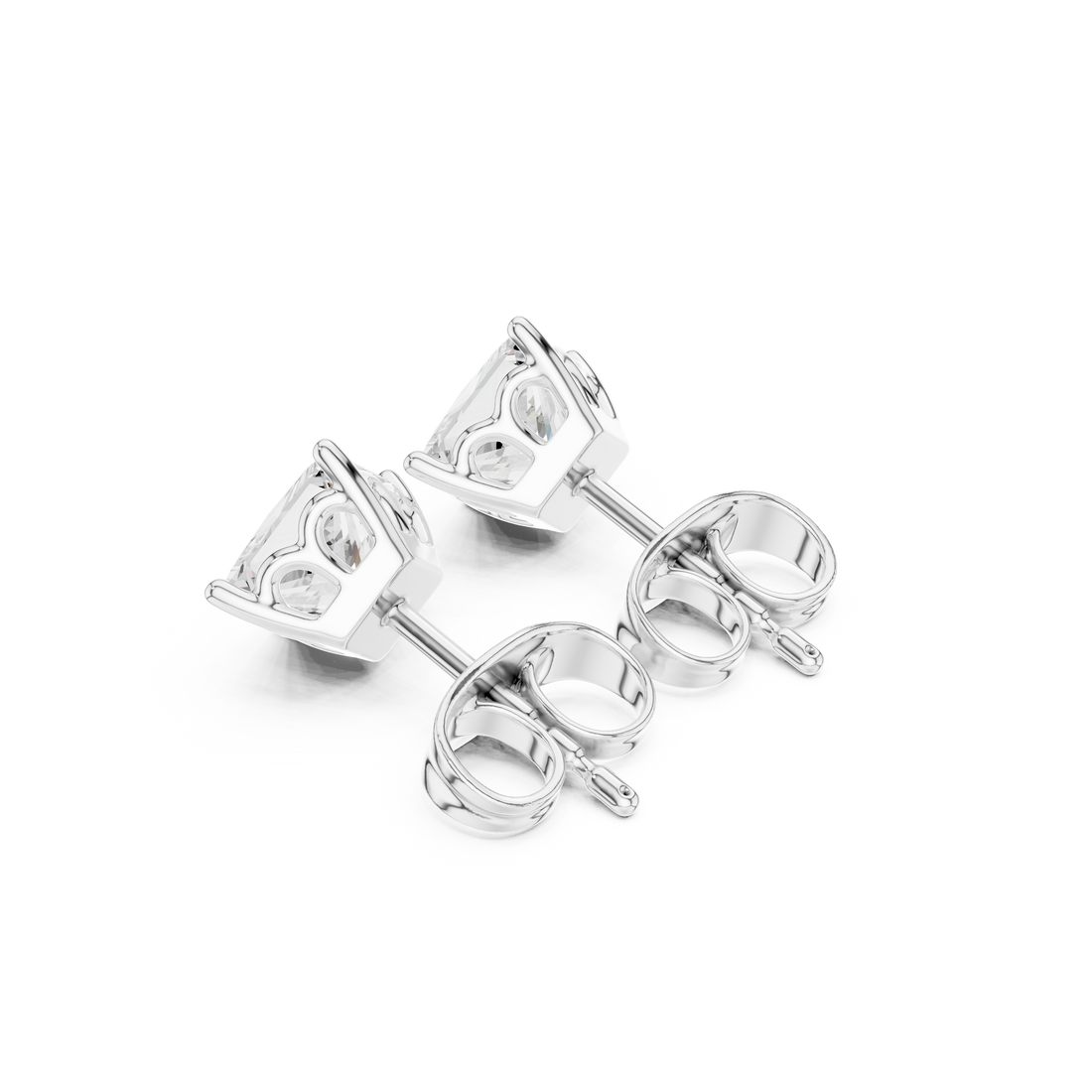 Princess Cut Lab-Grown Diamond Stud Earrings 14K Gold Wedding Earrings for Women Birthday & Anniversary Gift