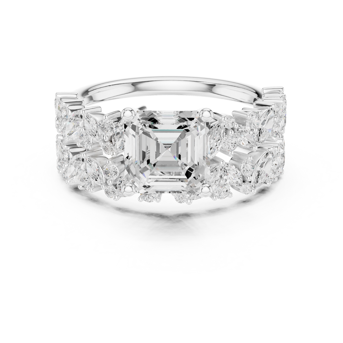 EF VS/SI Lab-Created Certified Diamond Bridal Set Ring – in 14K Yellow Gold | Women's Engagement or Wedding