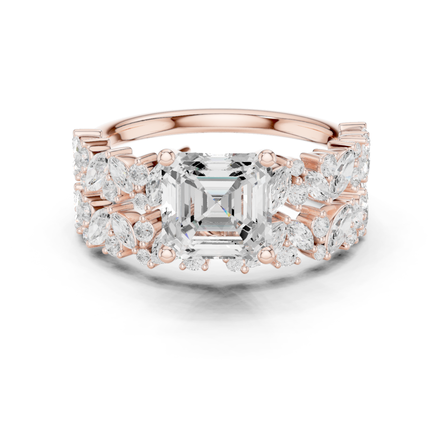 EF VS/SI Lab-Created Certified Diamond Bridal Set Ring – in 14K Yellow Gold | Women's Engagement or Wedding