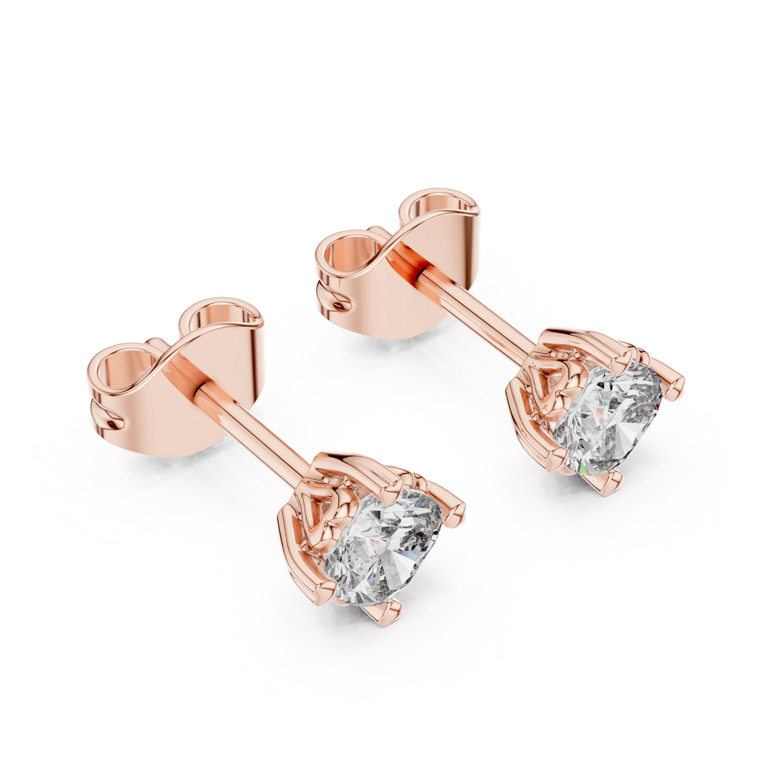 Lab-Grown Diamond Stud Earrings 14K Gold Wedding Earrings for Women Birthday & Anniversary Gift