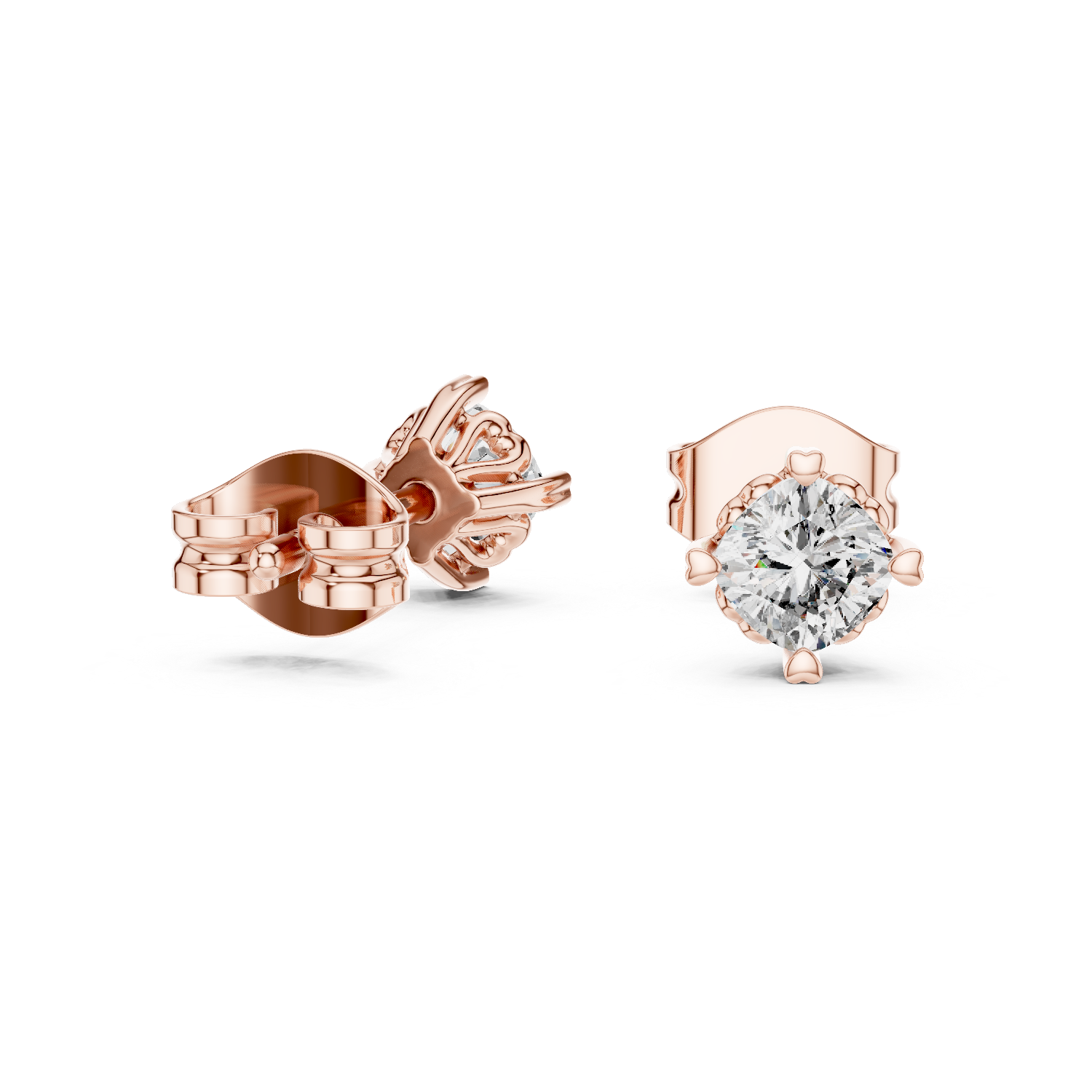 Lab-Grown Diamond Stud Earrings 14K Gold Wedding Earrings for Women Birthday & Anniversary Gift