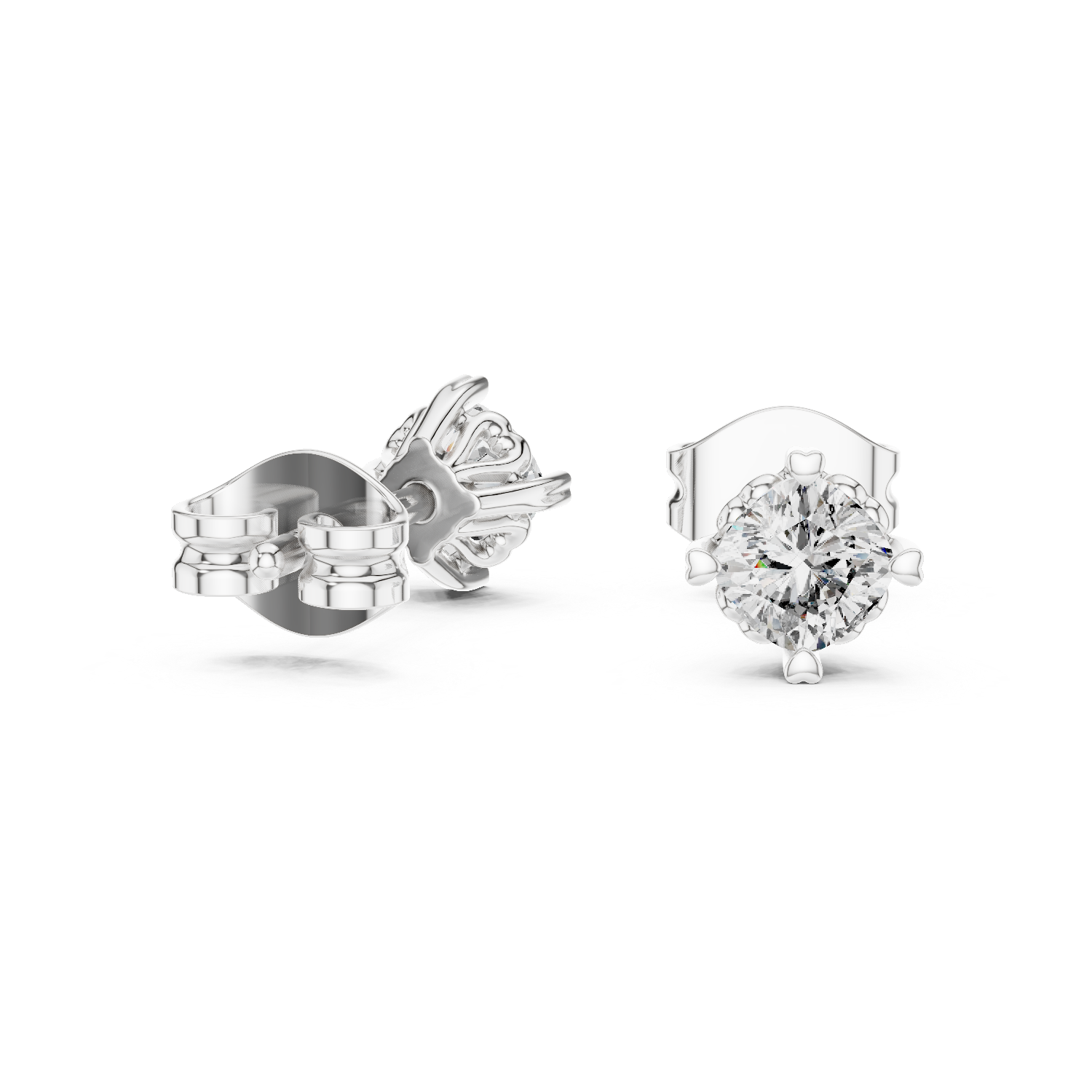 Lab-Grown Diamond Stud Earrings 14K Gold Wedding Earrings for Women Birthday & Anniversary Gift
