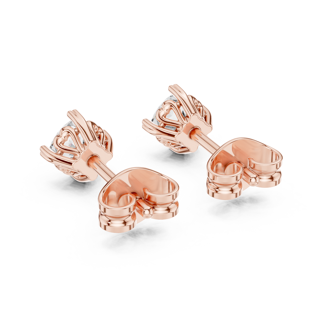 Lab-Grown Diamond Stud Earrings 14K Gold Wedding Earrings for Women Birthday & Anniversary Gift