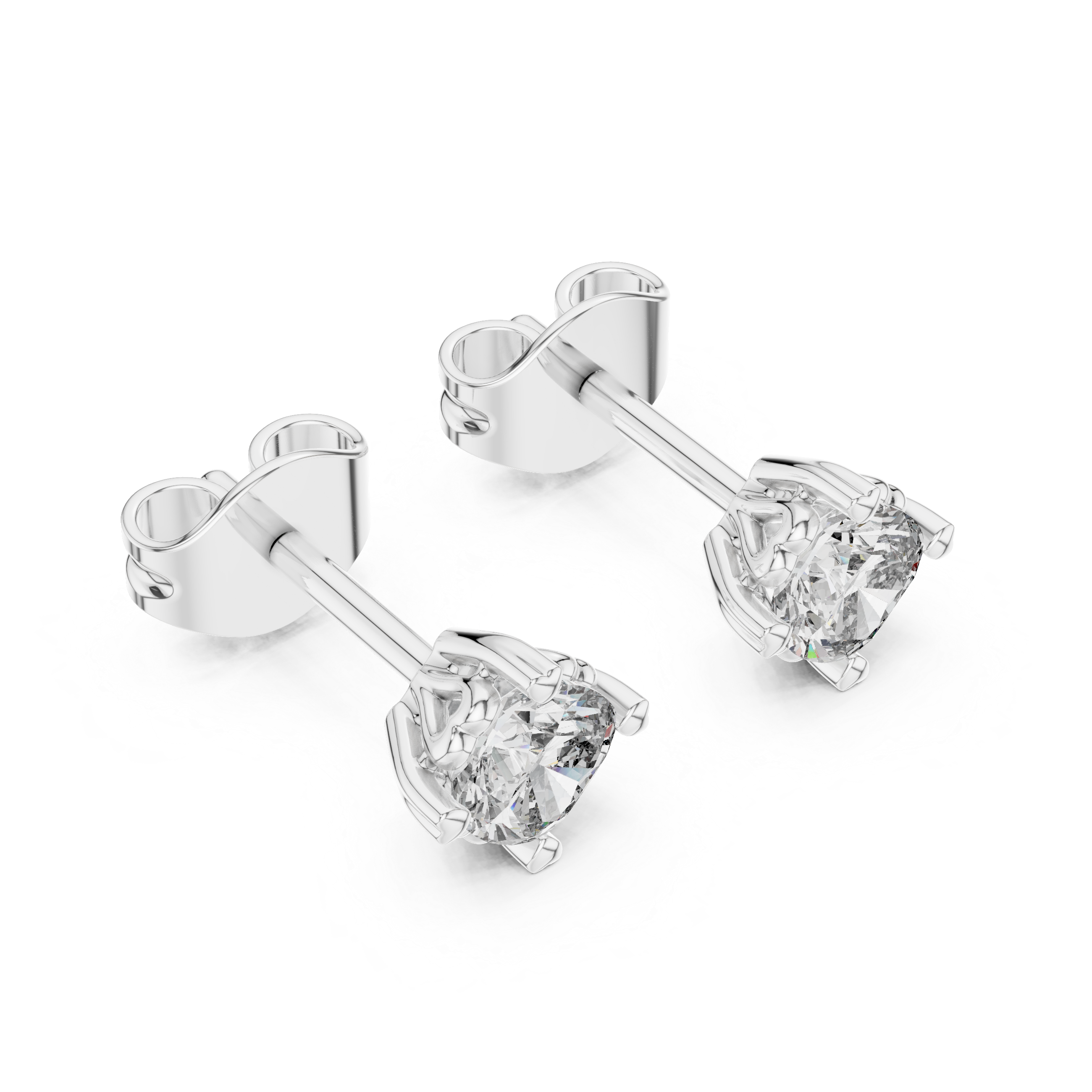Lab-Grown Diamond Stud Earrings 14K Gold Wedding Earrings for Women Birthday & Anniversary Gift