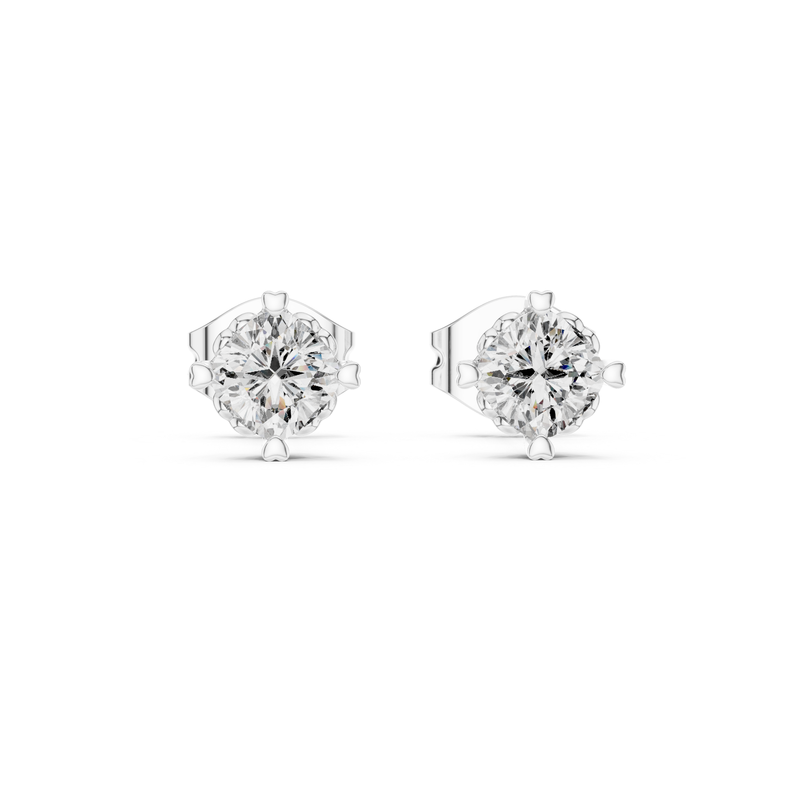 Lab-Grown Diamond Stud Earrings 14K Gold Wedding Earrings for Women Birthday & Anniversary Gift